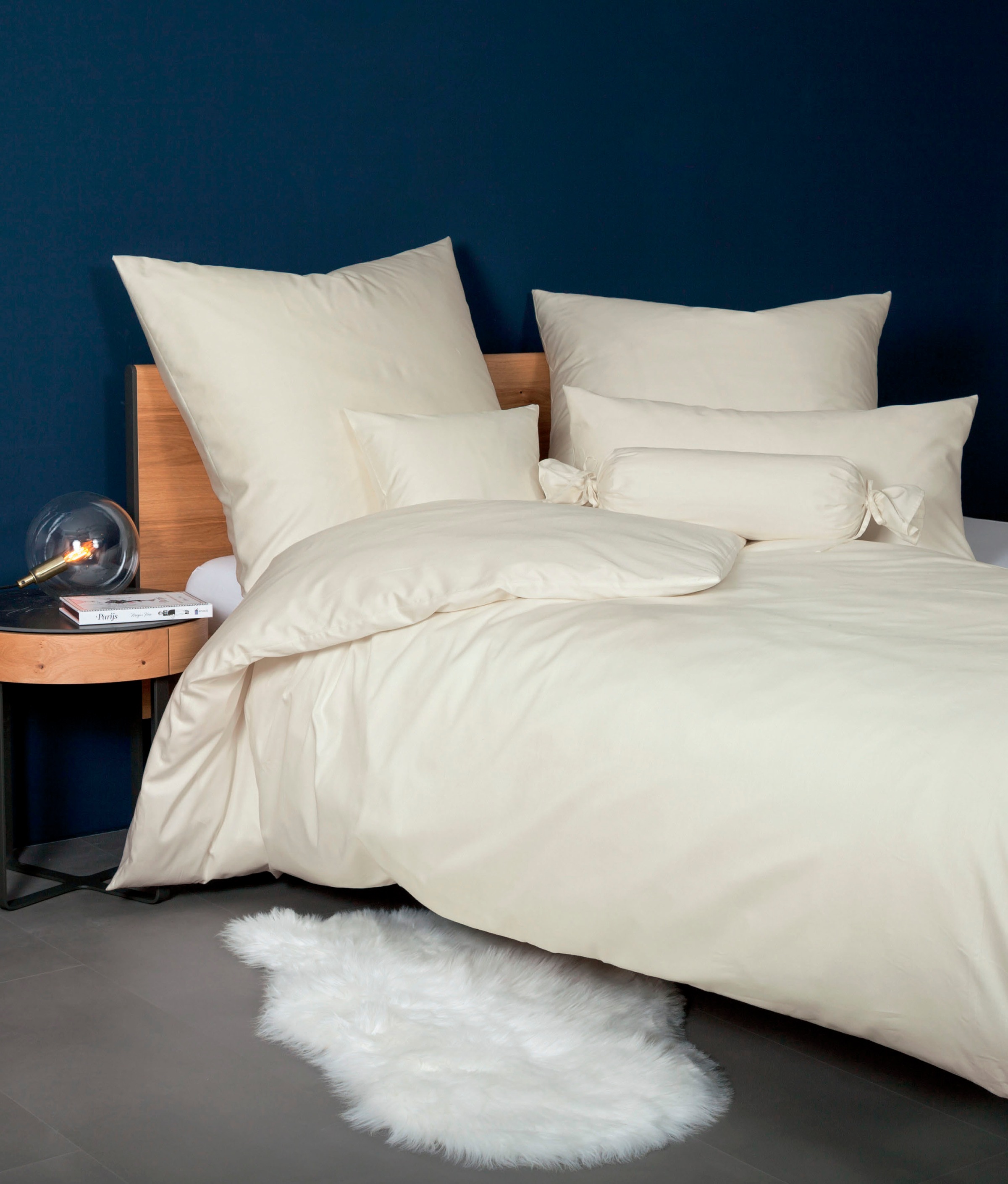 Janine Bettwäsche "Colors" 3 Stk. feinfädige uni Bettwäsche für alle Jahres günstig online kaufen