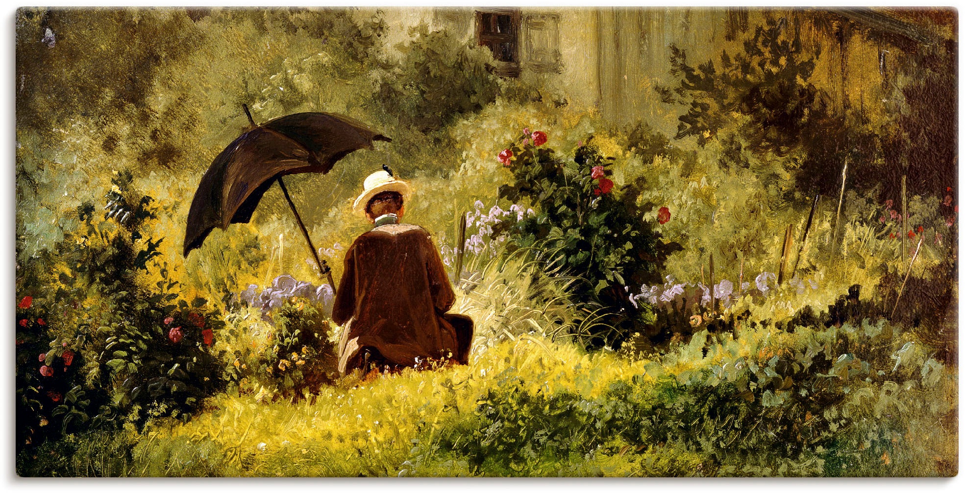 Artland Leinwandbild "Der Maler im Garten" Mann 1 Stk. tlg. auf Keilrahmen günstig online kaufen