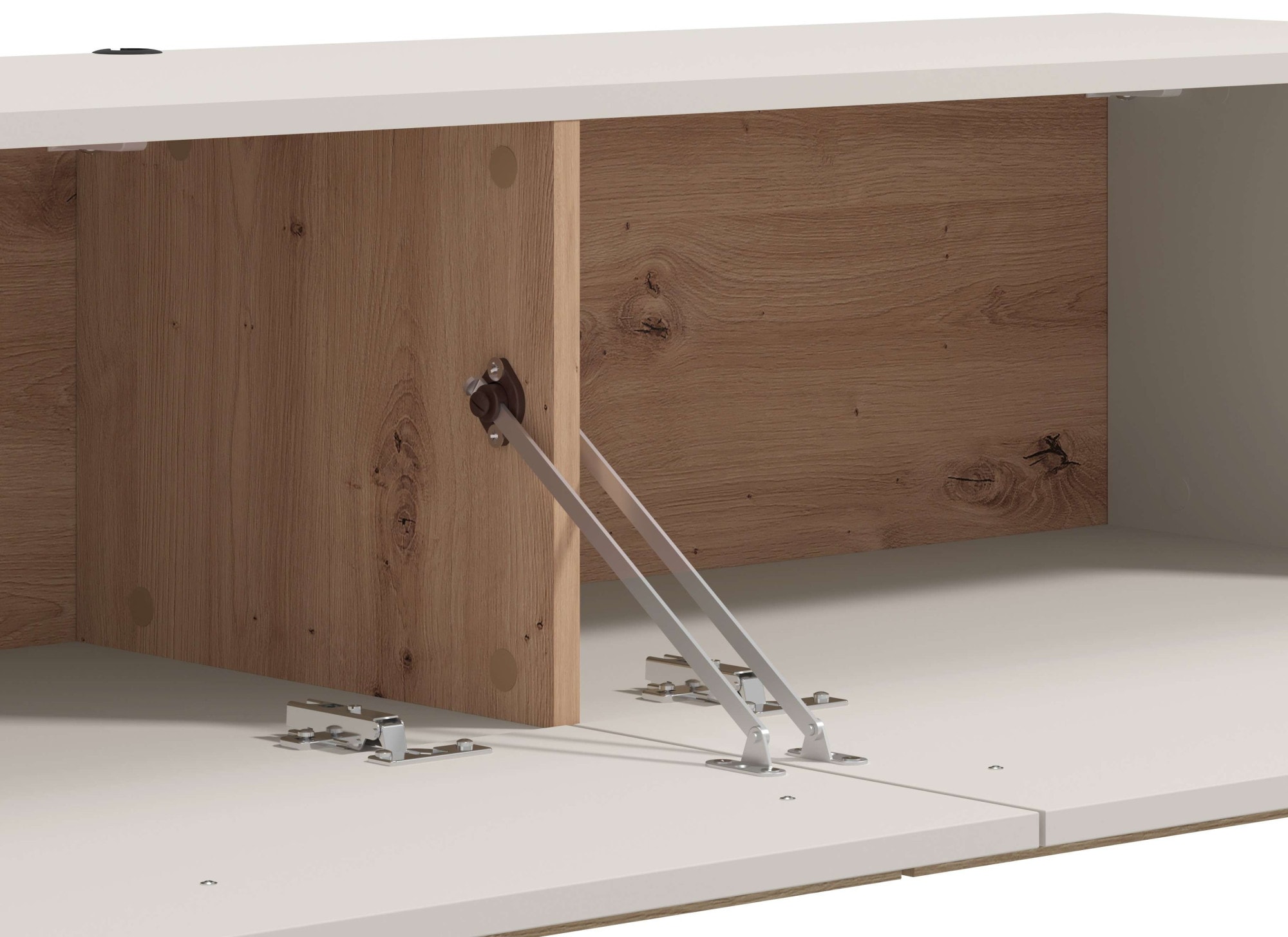 INOSIGN Lowboard »Arles TV-Kommode, Breite 128 /154/192 cm, TV-Schrank, Wandmontage«, mit geschlossenen Fächern, in Kaschmir Farbe, mit Klappentüren
