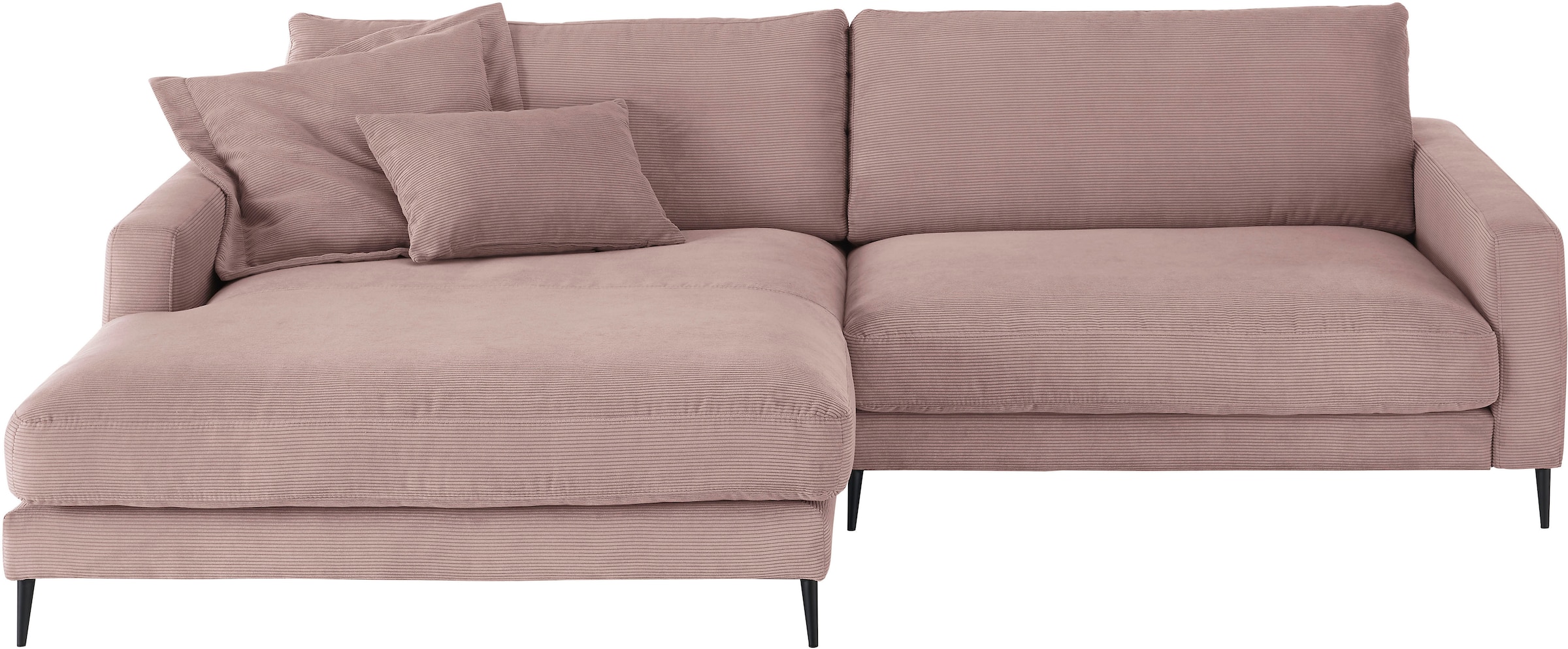 Home affaire Ecksofa "Downtown, B/T/H: 272/190/84 cm L-Form" weicher Sitzko günstig online kaufen