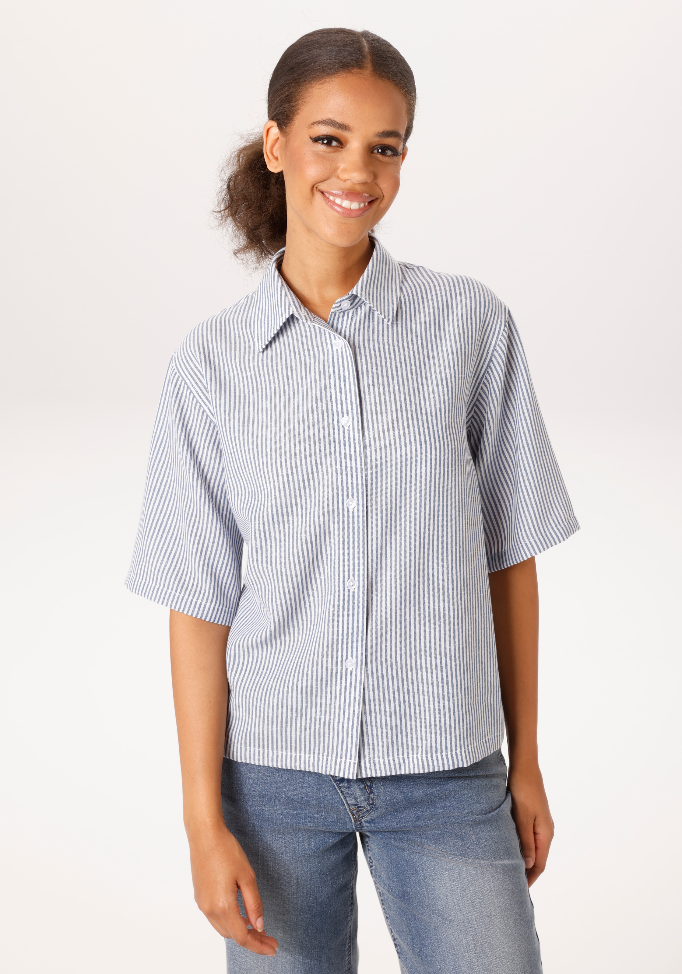 Aniston CASUAL Hemdbluse im Streifen-Dessin - NEUE KOLLEKTION günstig online kaufen