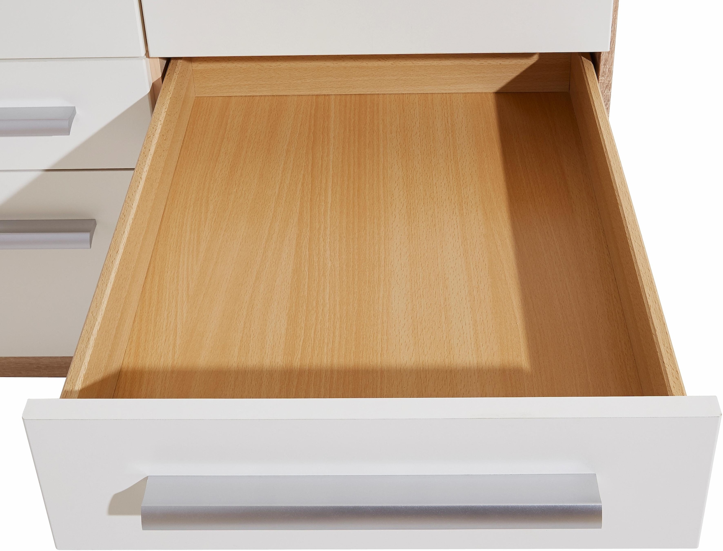 priess Kleiderschrank »Schrank Garderobe Wäscheschrank Barcelona in 5 Breiten«, viel Stauraum, geräumige Schubkästen, mit Spiegel, MADE IN GERMANY