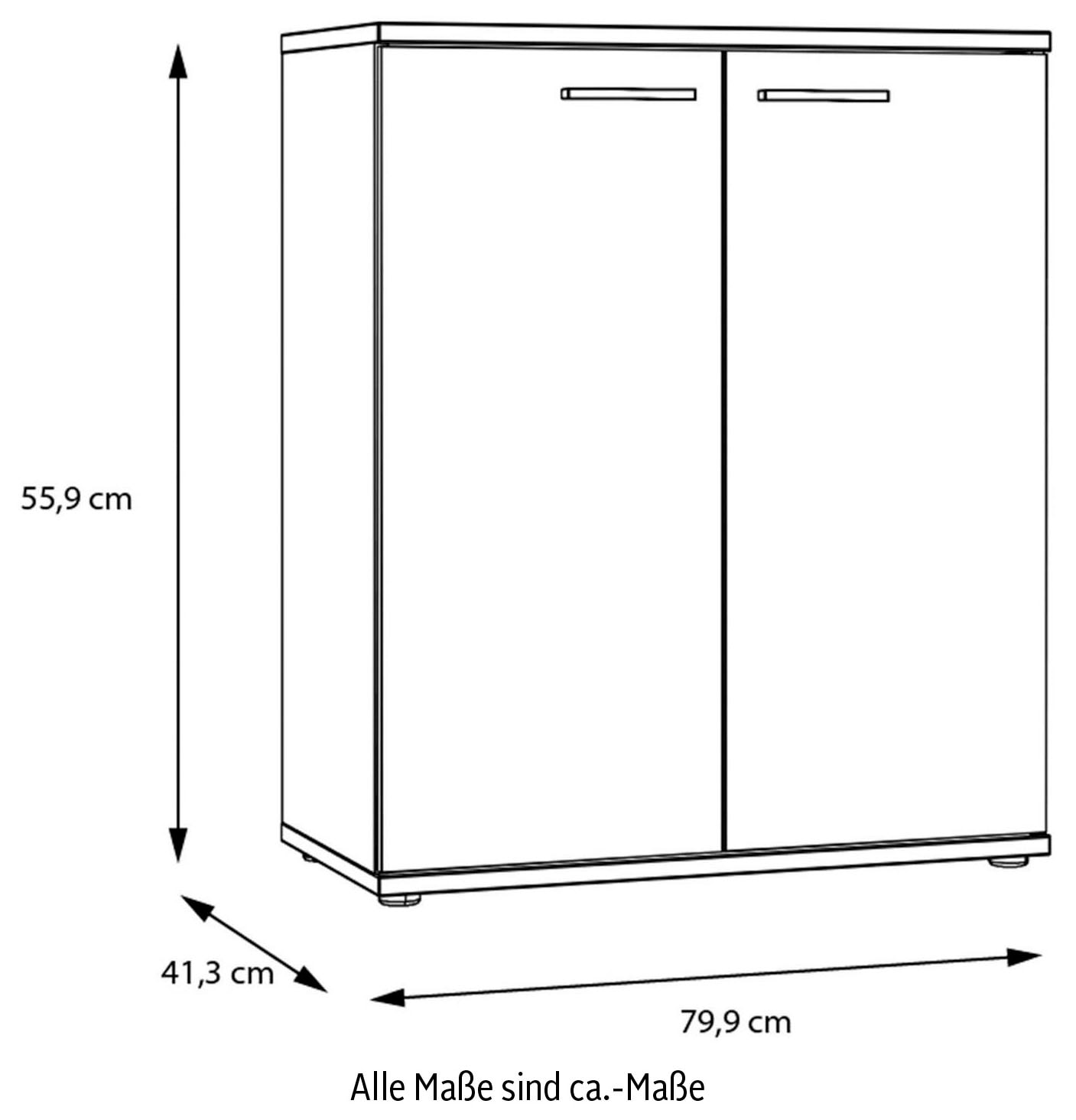 FORTE Highboard »Forte Saltwater«, Breite ca. 80 cm