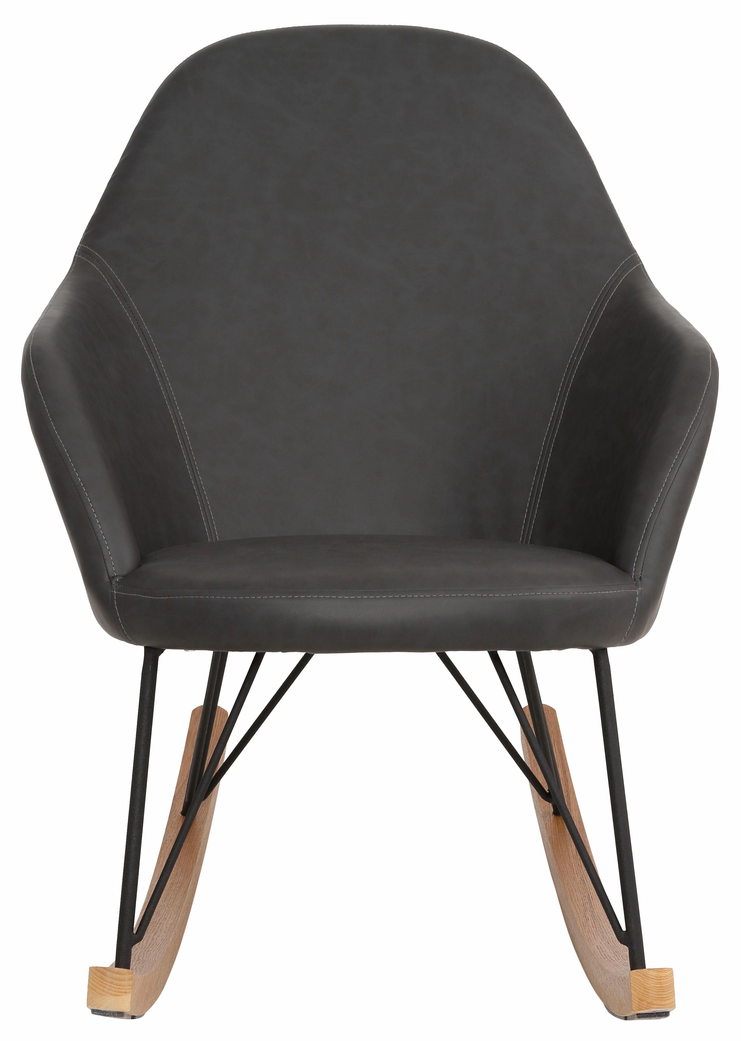 Thumbnail - Home affaire Schaukelstuhl "Tampa" () Metallbeine mit Holzkufen, gemütlicher Relaxsessel