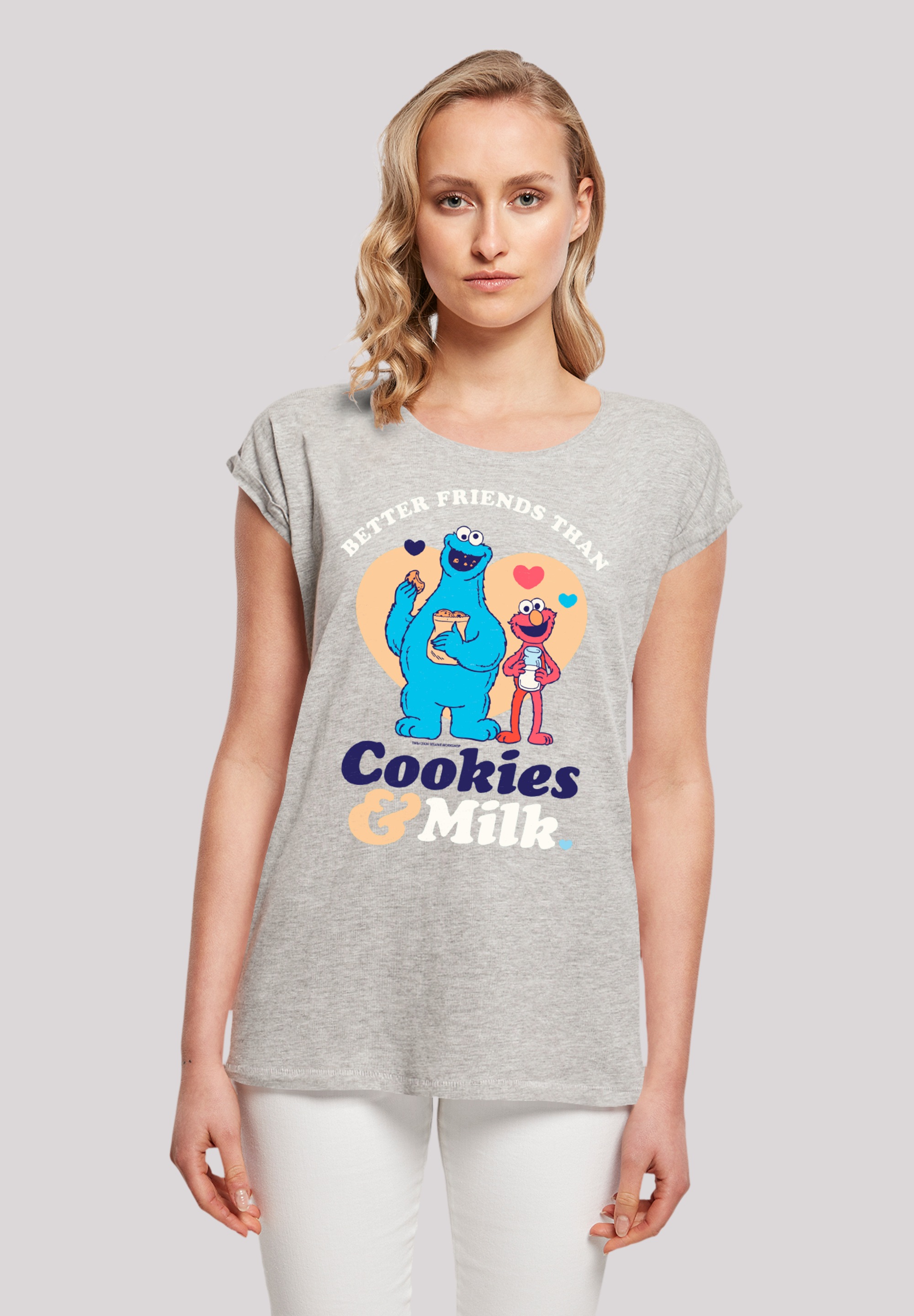 F4NT4STIC T-Shirt "Sesamstraße Cookies & Milk", Premium Qualität, Weihnacht günstig online kaufen