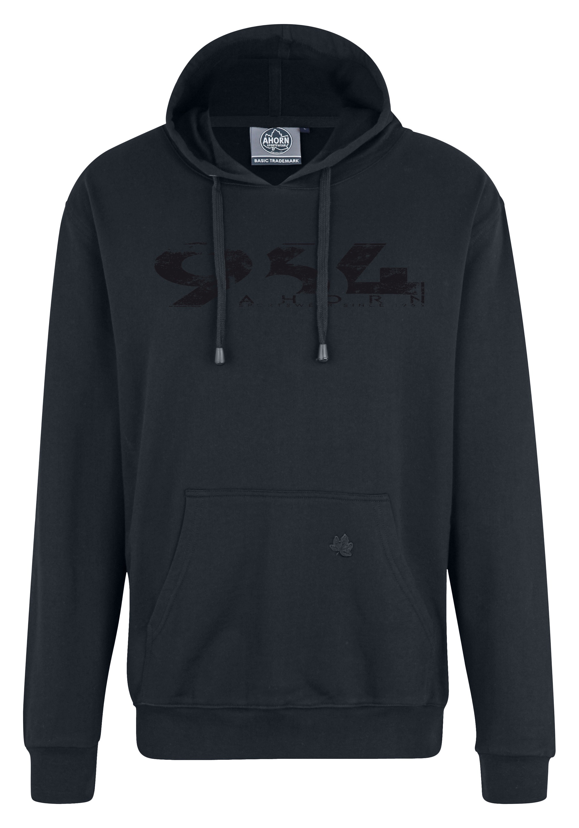 AHORN SPORTSWEAR Kapuzensweatshirt "964 BLACK", mit modischem Print