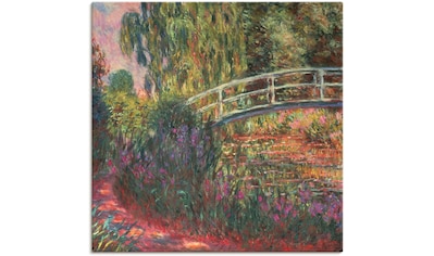 Leinwandbild »Japanische Brücke im Garten von Giverney«, Garten, (1 St.)