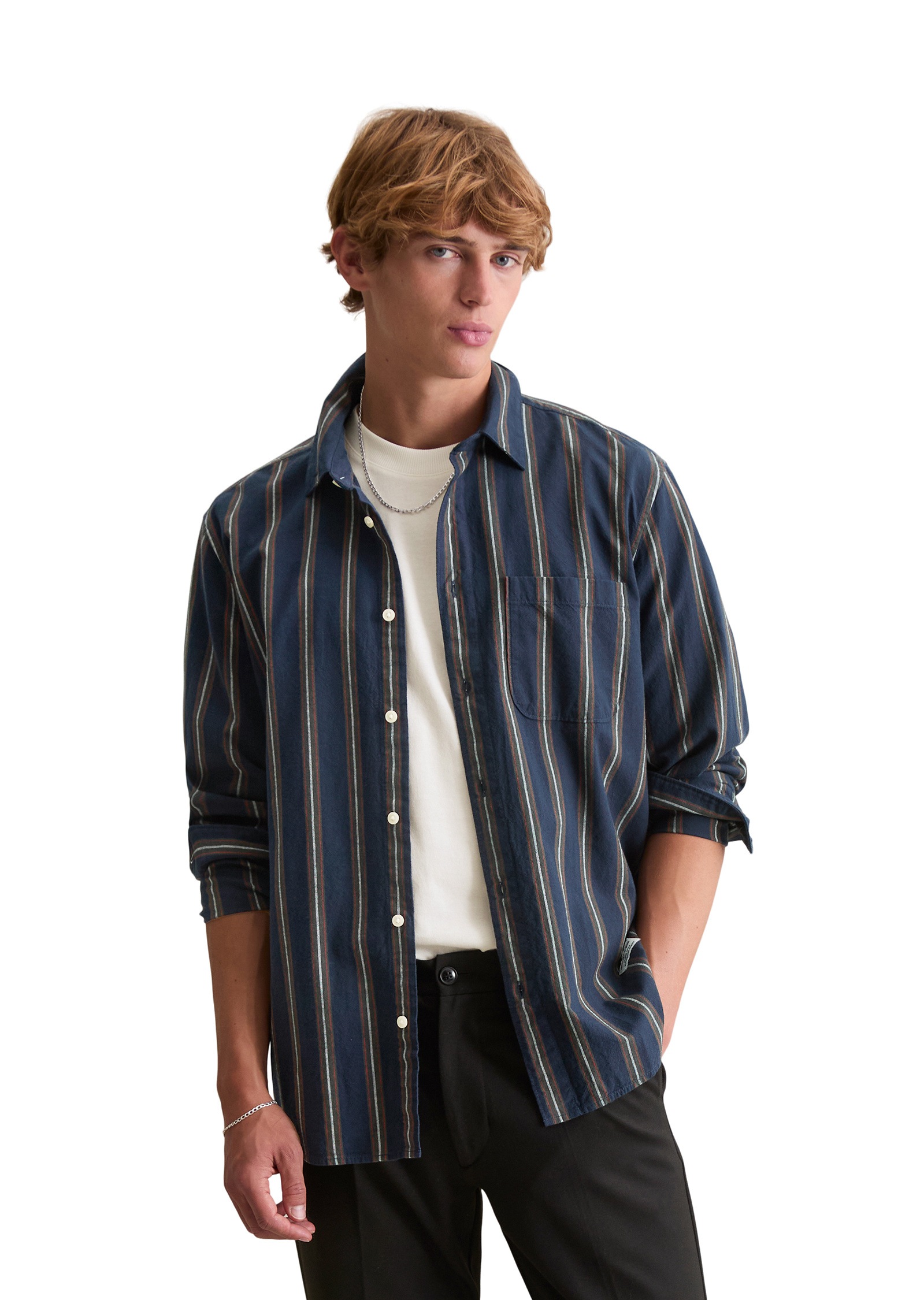 Marc OPolo DENIM Langarmhemd "mit mehrfarbigen Streifen" günstig online kaufen