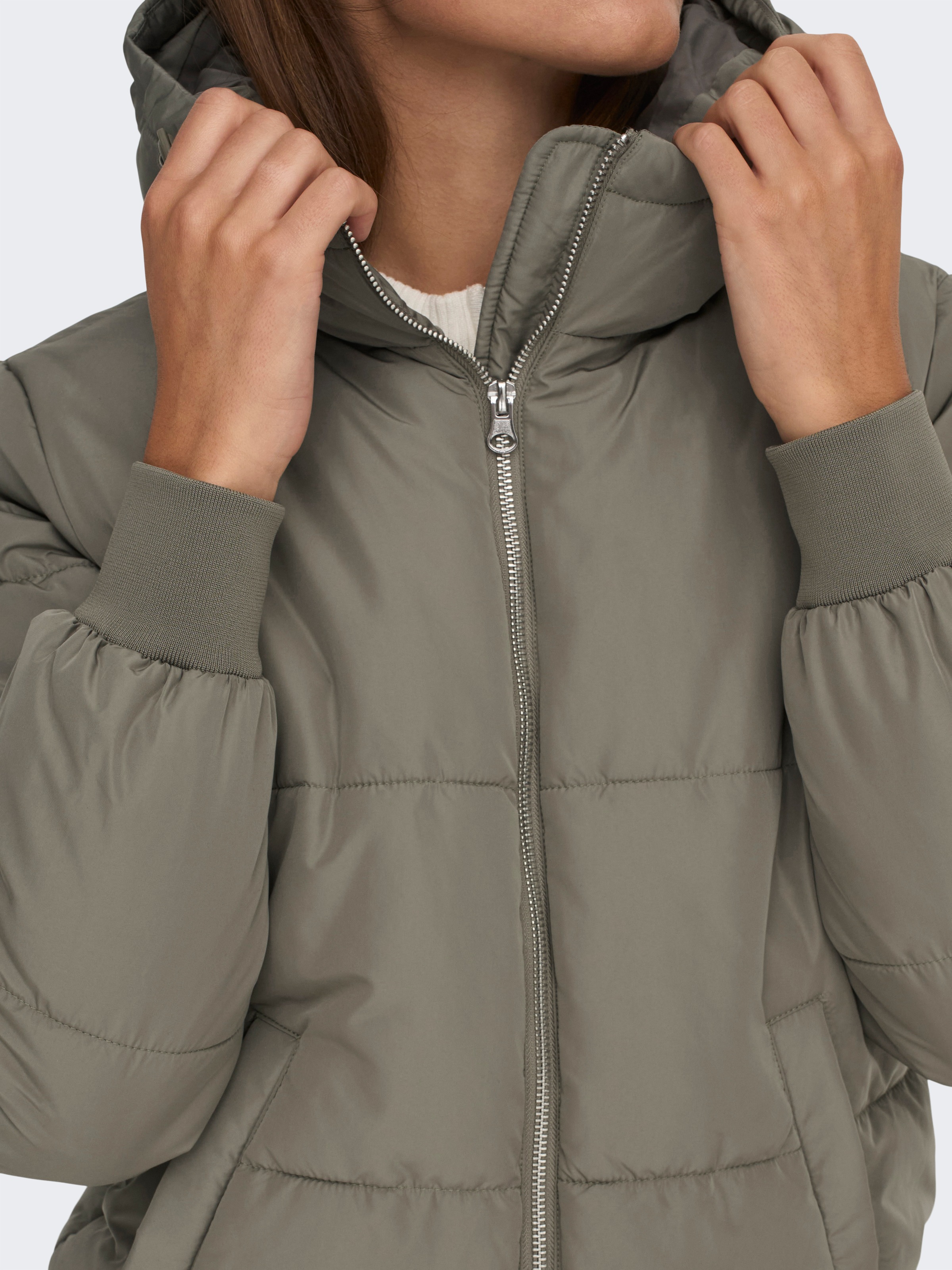 JDY Steppjacke »JDYNEWERICA LIFE SHORT HOOD JKT OTW NOOS«, mit Kapuze