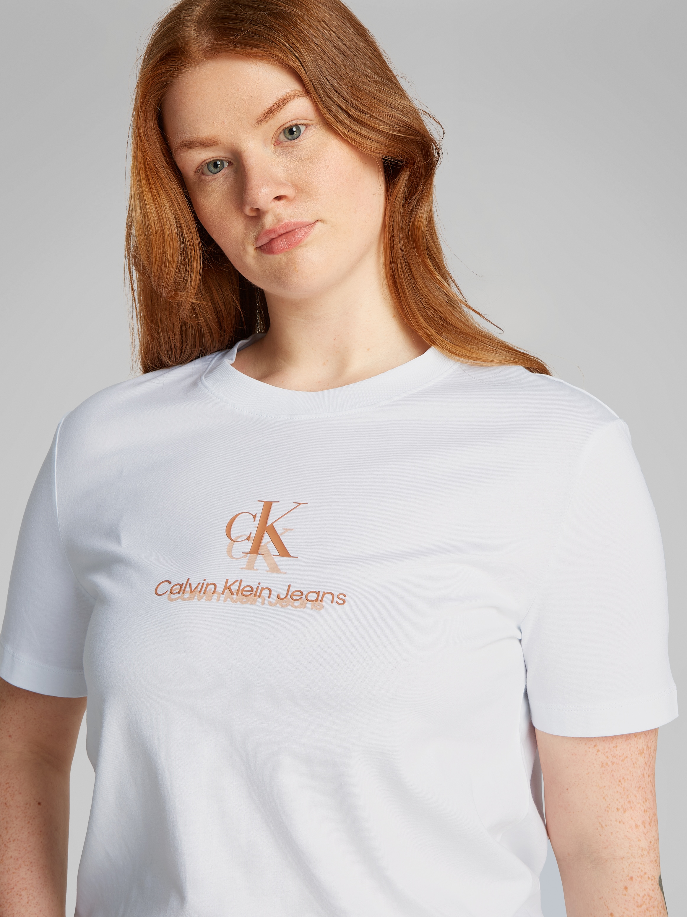 Calvin Klein Jeans Plus T-Shirt »PLUS SHADOW GRAPHIC REGULAR TEE«, in großen Größen