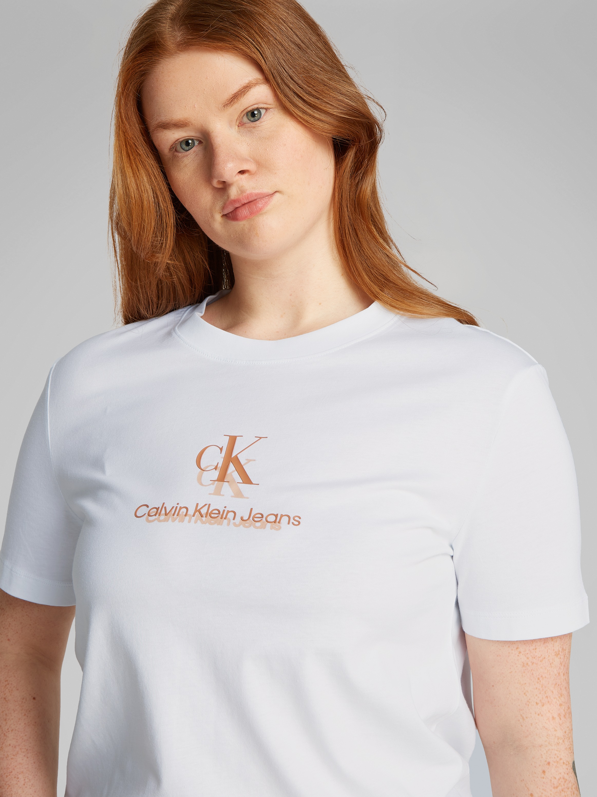 Calvin Klein Jeans Plus T-Shirt "PLUS SHADOW GRAPHIC REGULAR TEE", in große günstig online kaufen