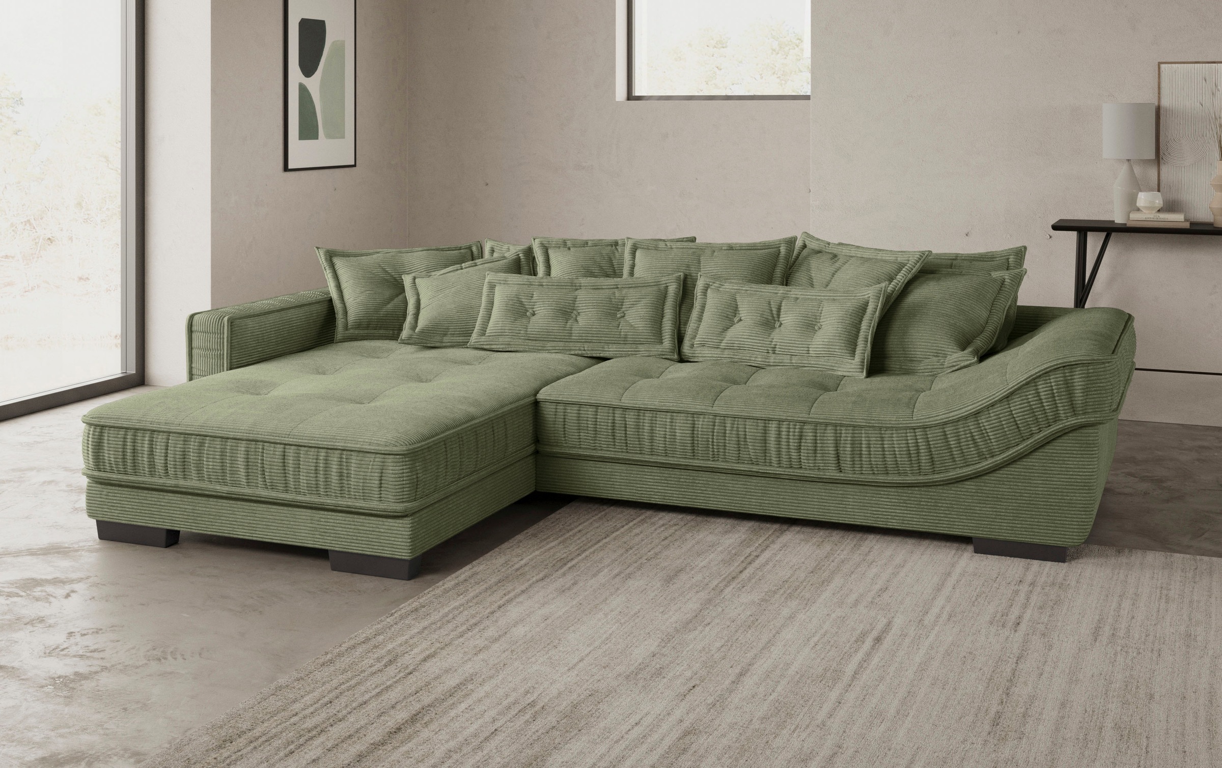Mr. Couch Ecksofa »Diwan II DuraFlex L-Form«, DuraFlex-Kaltschaumpolsterung, bis 140 kg, 4 Bezugsqualitäten