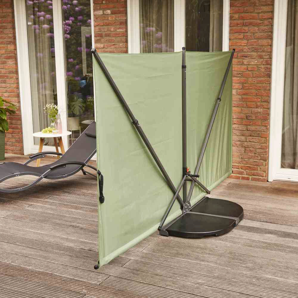Betonschirmständer »Quadro light«, (Set, 2 tlg.), Wegeplatte, á 18 kg, Beton schwarz...