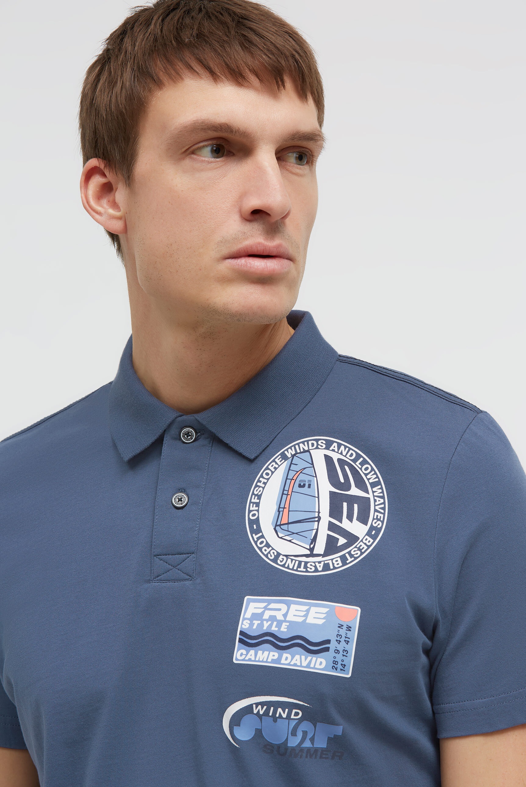 CAMP DAVID Poloshirt aus Baumwolle