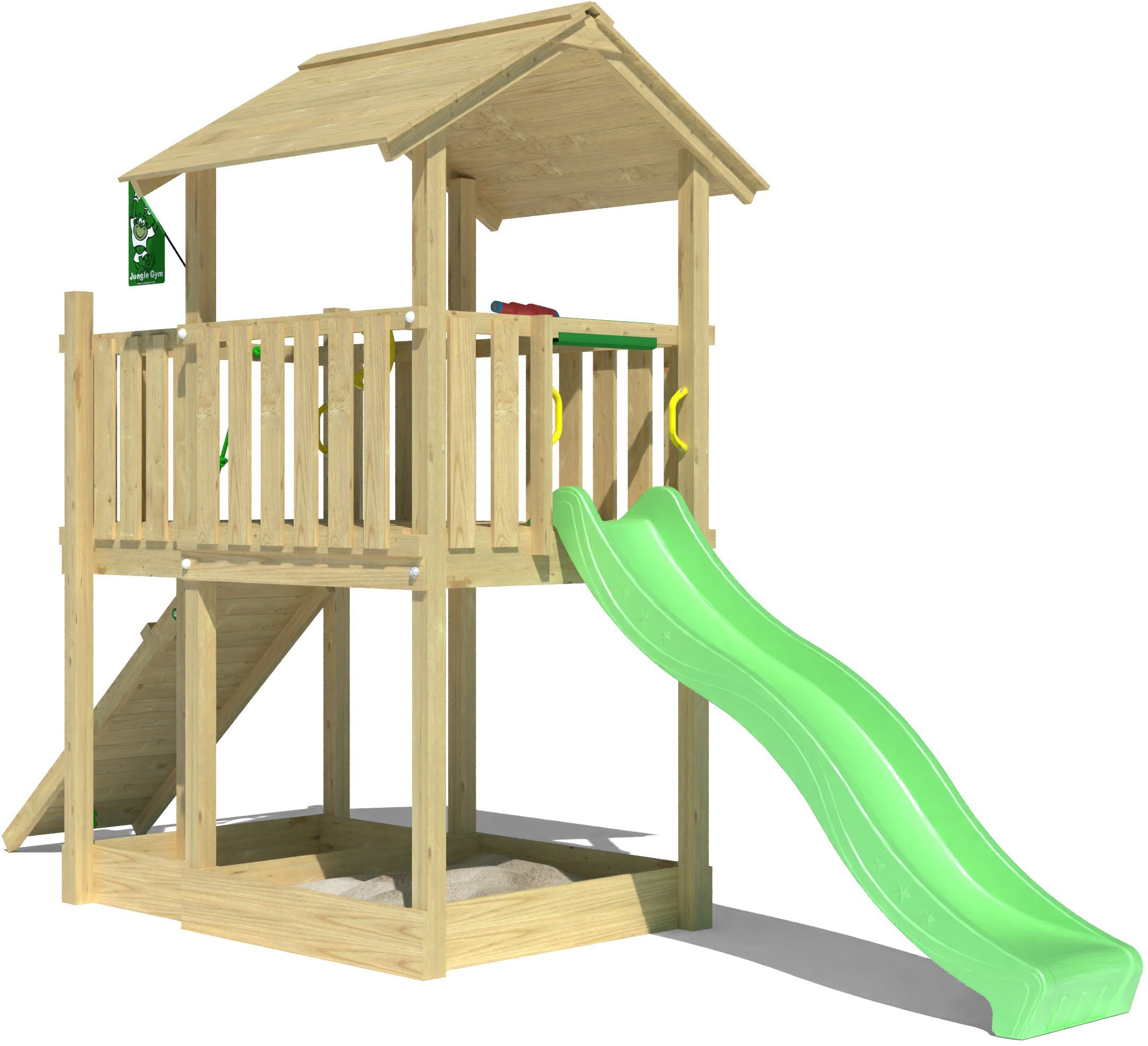 Jungle Gym Spielturm »Drift«, (Set), Spielanlage inklusive Rutsche mit Wasseranschluss