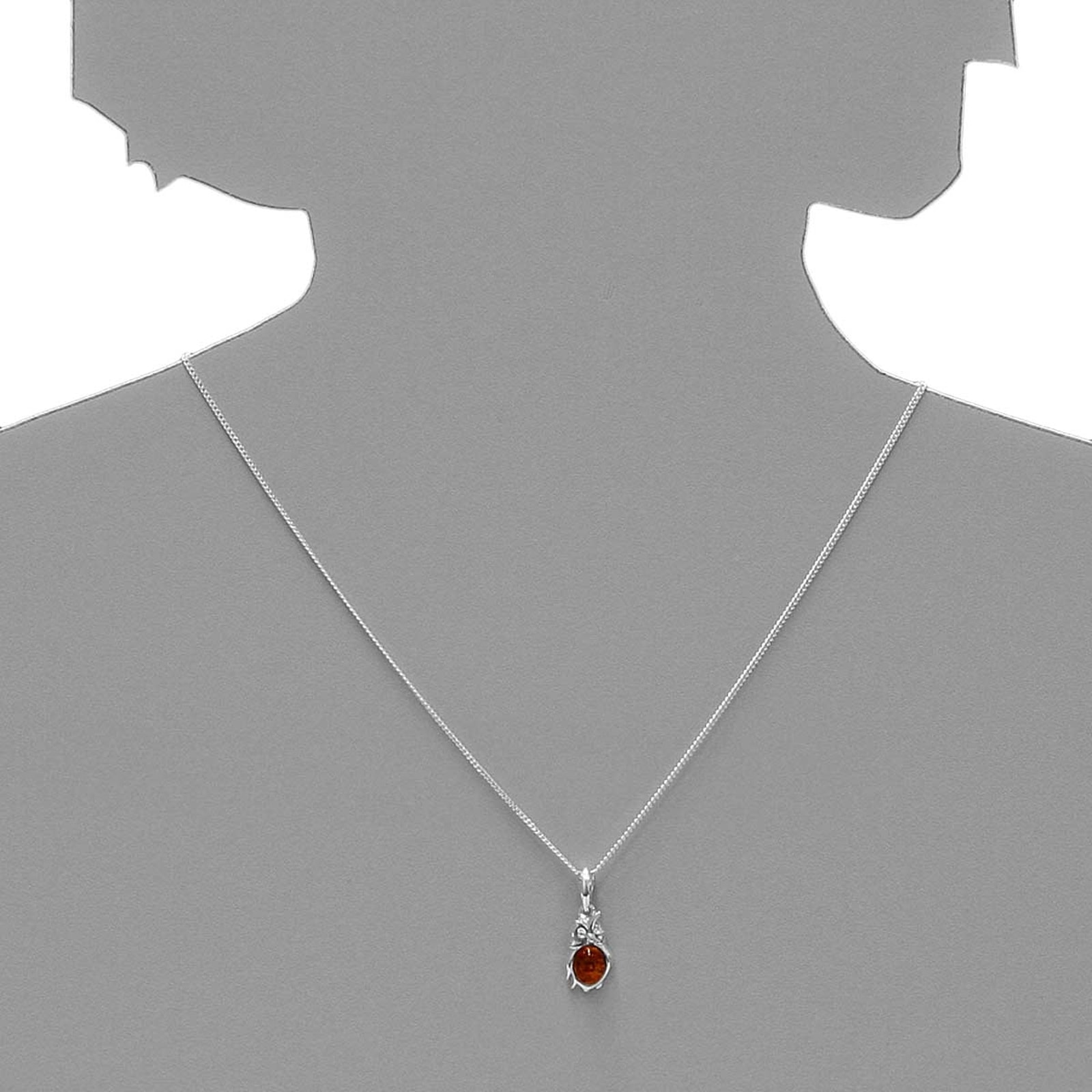 OSTSEE-SCHMUCK Kettenanhänger »- Eule - Silber 925/000 - Bernstein«