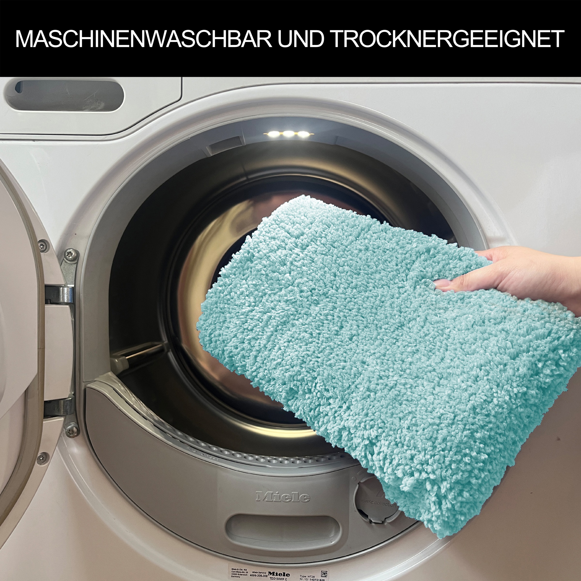 my home Badematte »Inga, Badezimmer Teppich, Badvorleger« Höhe 20 mm rutschhemmend beschichtet fußbodenheizungsgeeignet | schnell trocknend | strapazierfähig Badteppich, unifarben, weich, als halbrund und rechteckig erhältlich