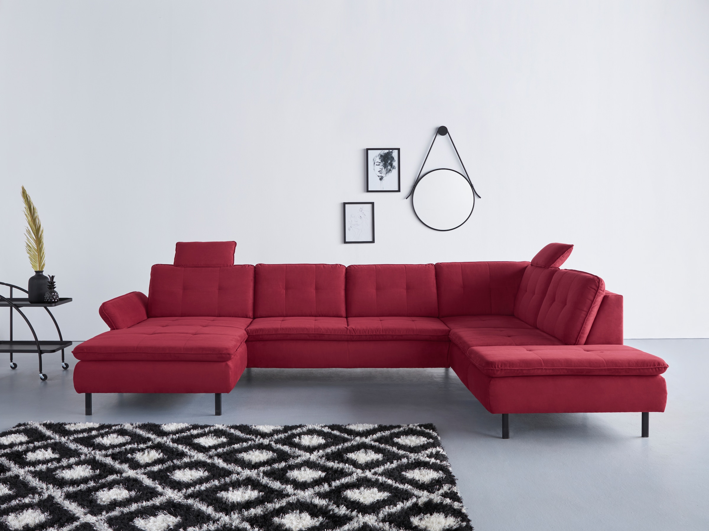 Home affaire "Birkholm U-Form" Armlehnverstellung, auch in Easy Clean Bezug günstig online kaufen