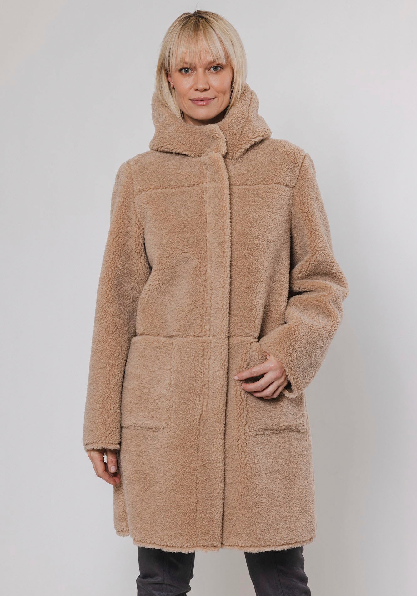 Rino & Pelle Kurzmantel "ALINA" mit Kunstleder-Details günstig online kaufen