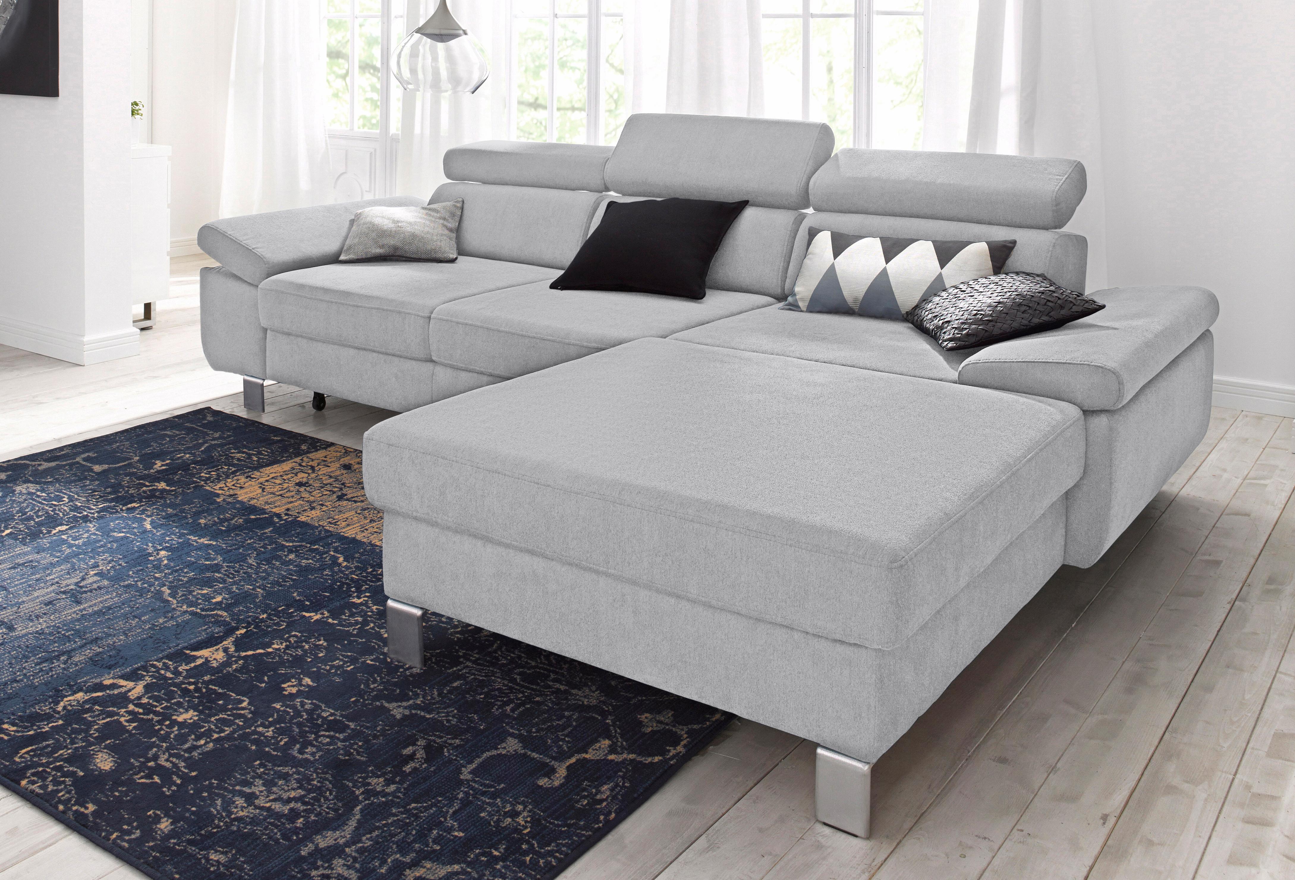 exxpo - sofa fashion Ecksofa, mit Kopf- bzw. Rückenverstellung, wahlweise mit Bettfunktion und Bettkasten