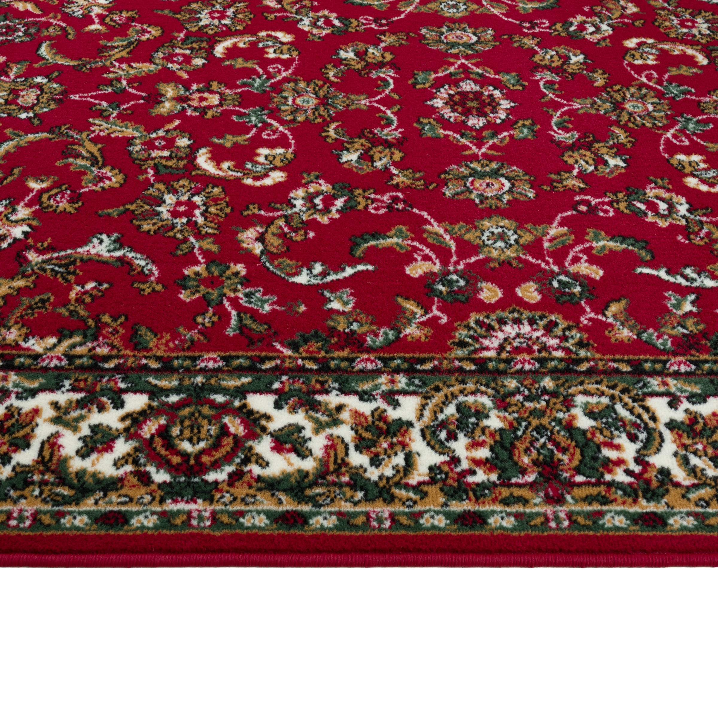 OTTO home Teppich »Ezzo, mit Bordüre, Made in Belgium«, rechteckig, 7 mm Höhe, Orient-Optik, mit Bordüre, Teppich, Kurzflor, Weich, Wohnzimmer