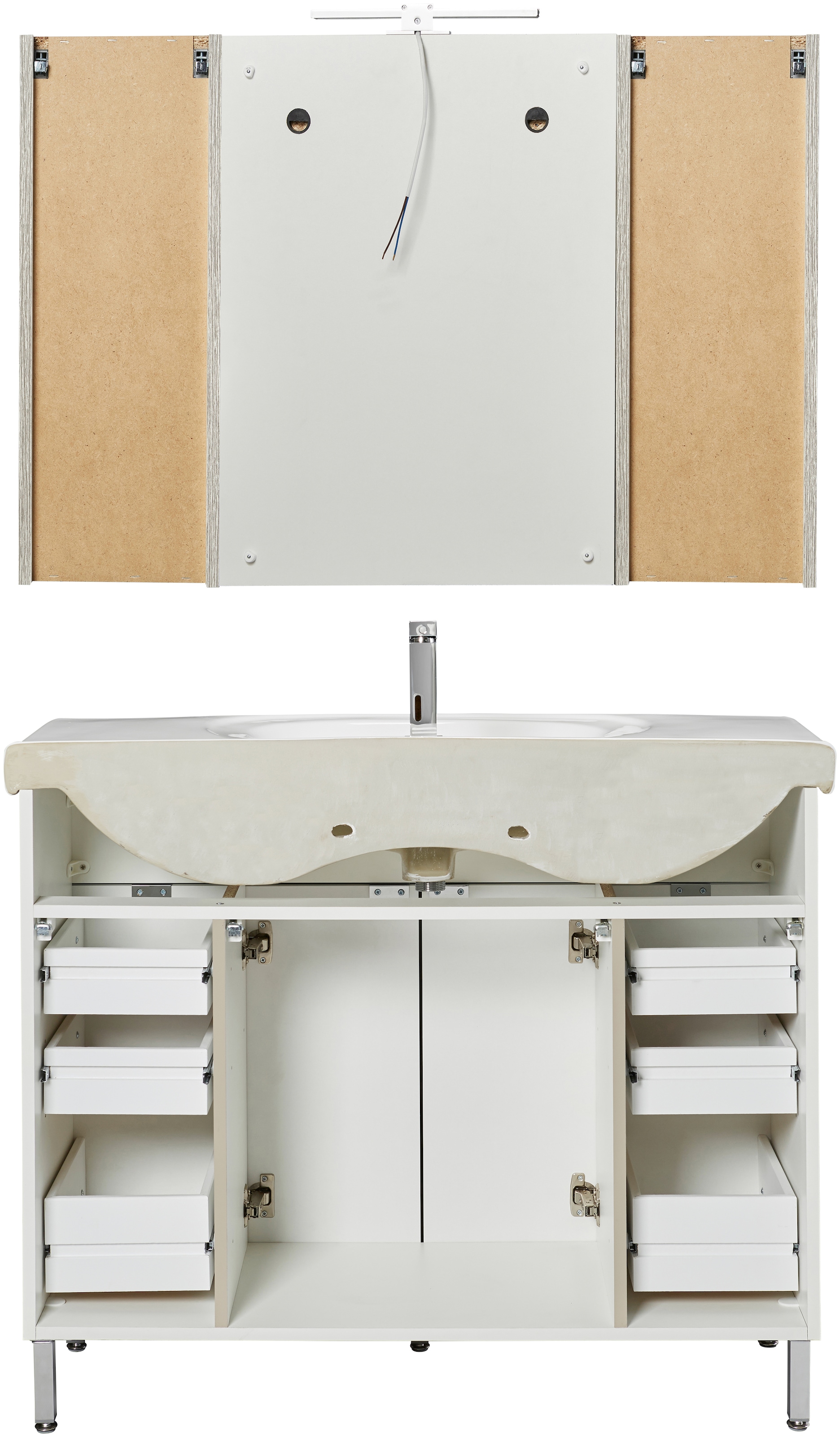 welltime Badmöbel-Set »Granada Waschplatz 100«, (Set, 4 St.), hängende oder stehende  Montage möglich kaufen | BAUR