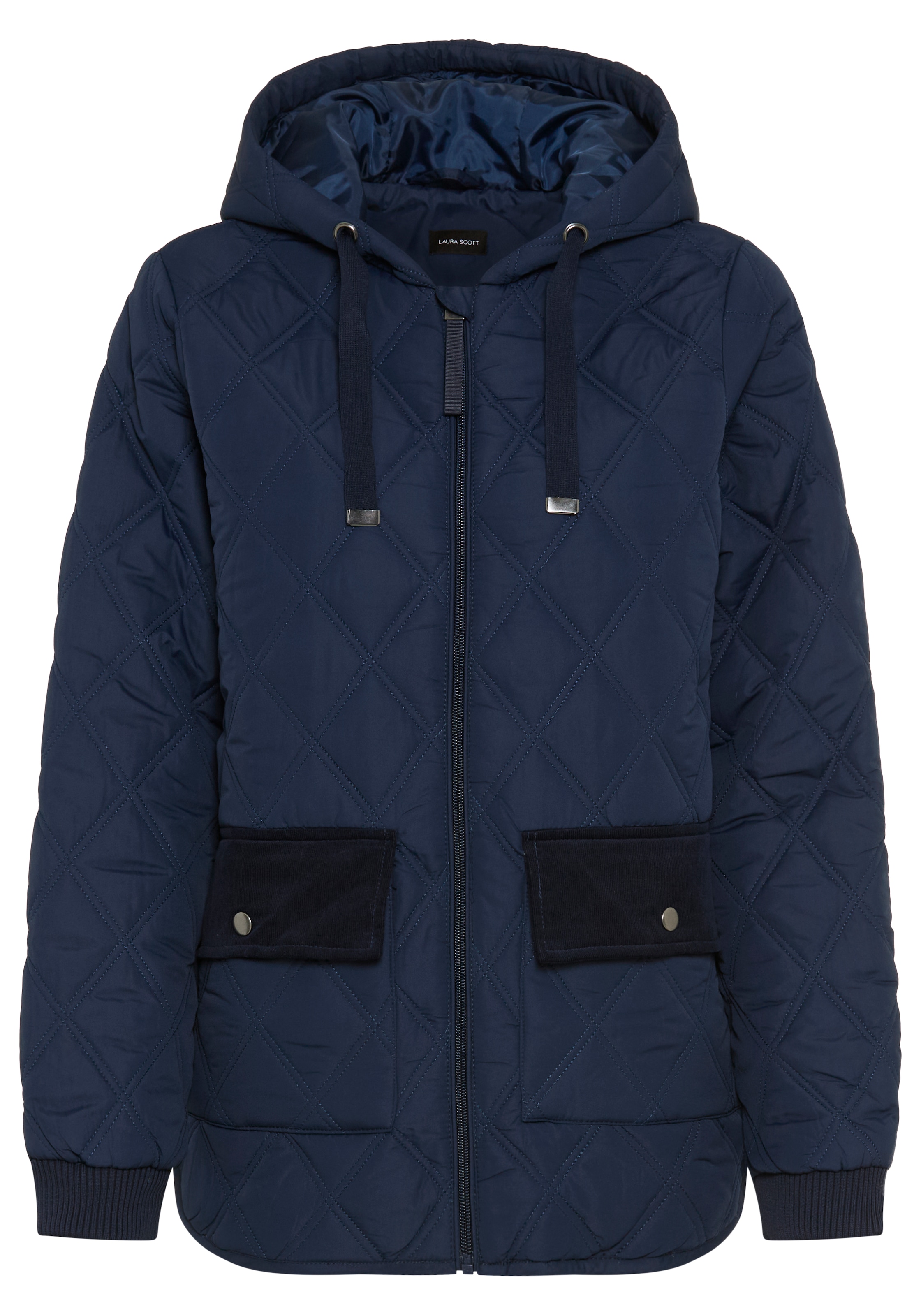 Laura Scott Steppjacke mit Kapuze Kapuze mit modernem Steppmuster für den Übergang