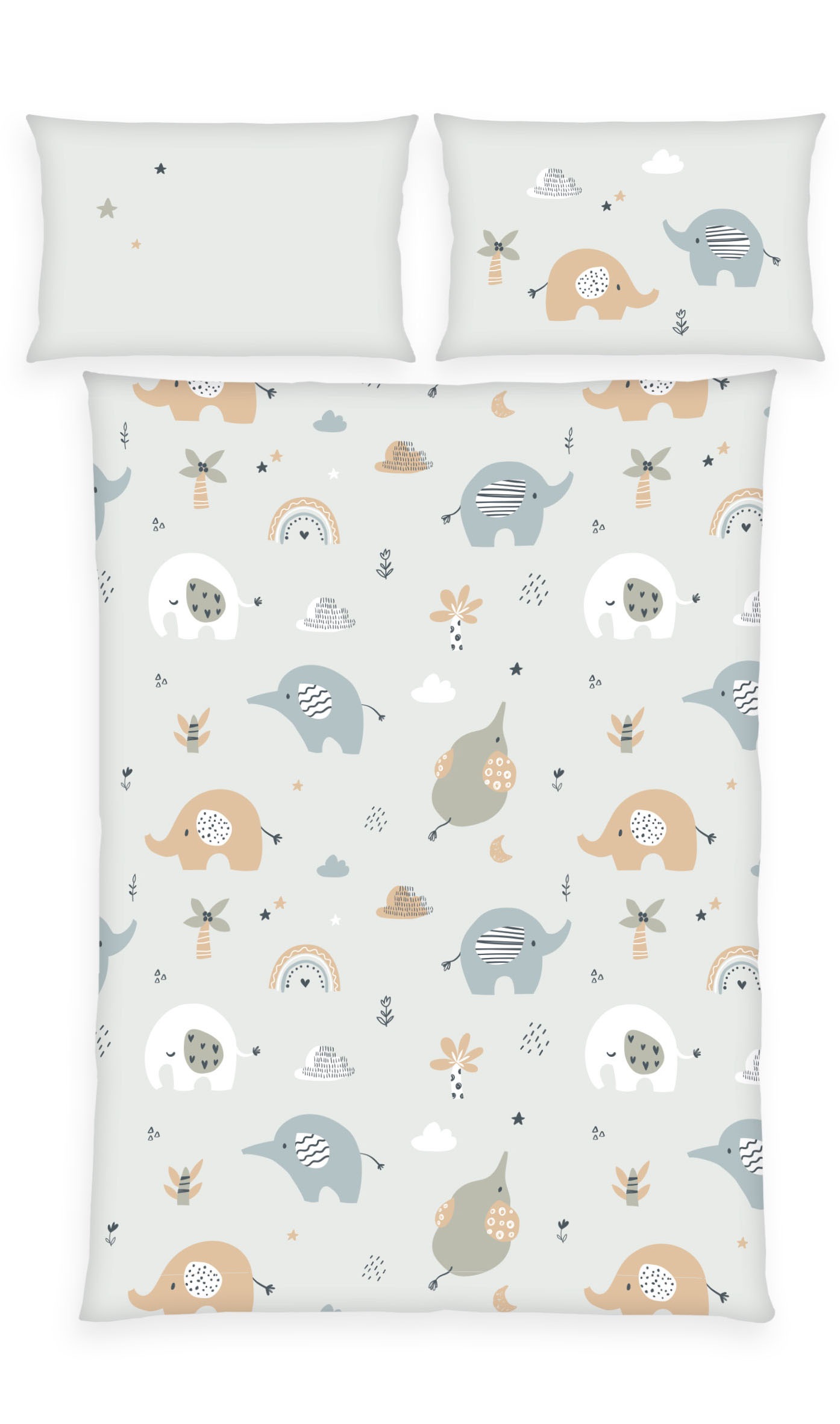 Baby Best Babybettwäsche "BabyBest Elephant" 2 Stk. tlg. Flanellbettwäsche günstig online kaufen