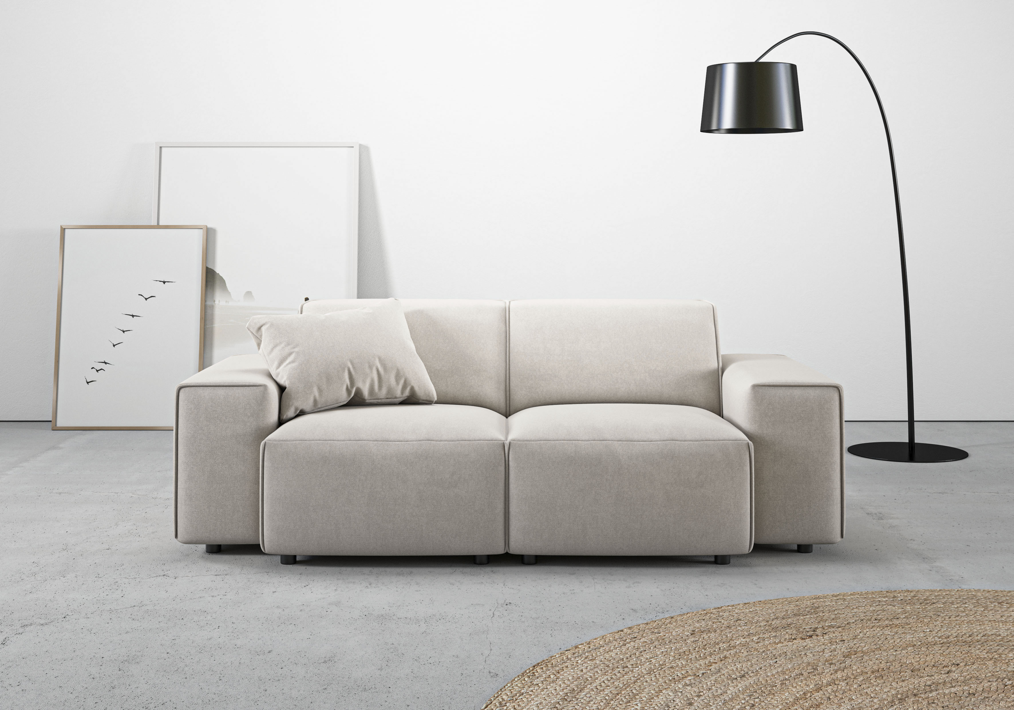 Home affaire 2-Sitzer "Glimminge auch in Breitcord + Feincord + Easy care-Bezug" besondere Kedernähte, Zierkissen