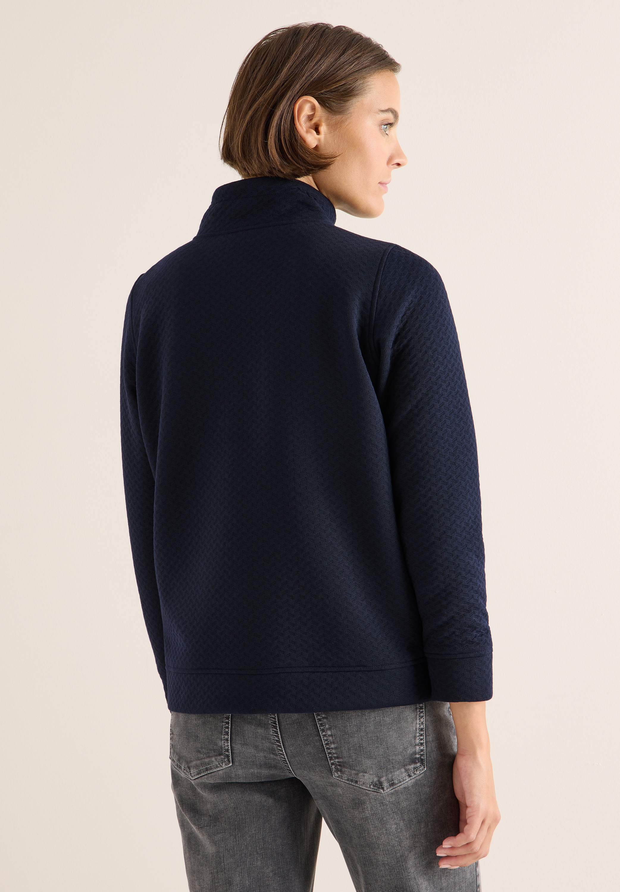 Cecil Sweatjacke, mit Stehkragen