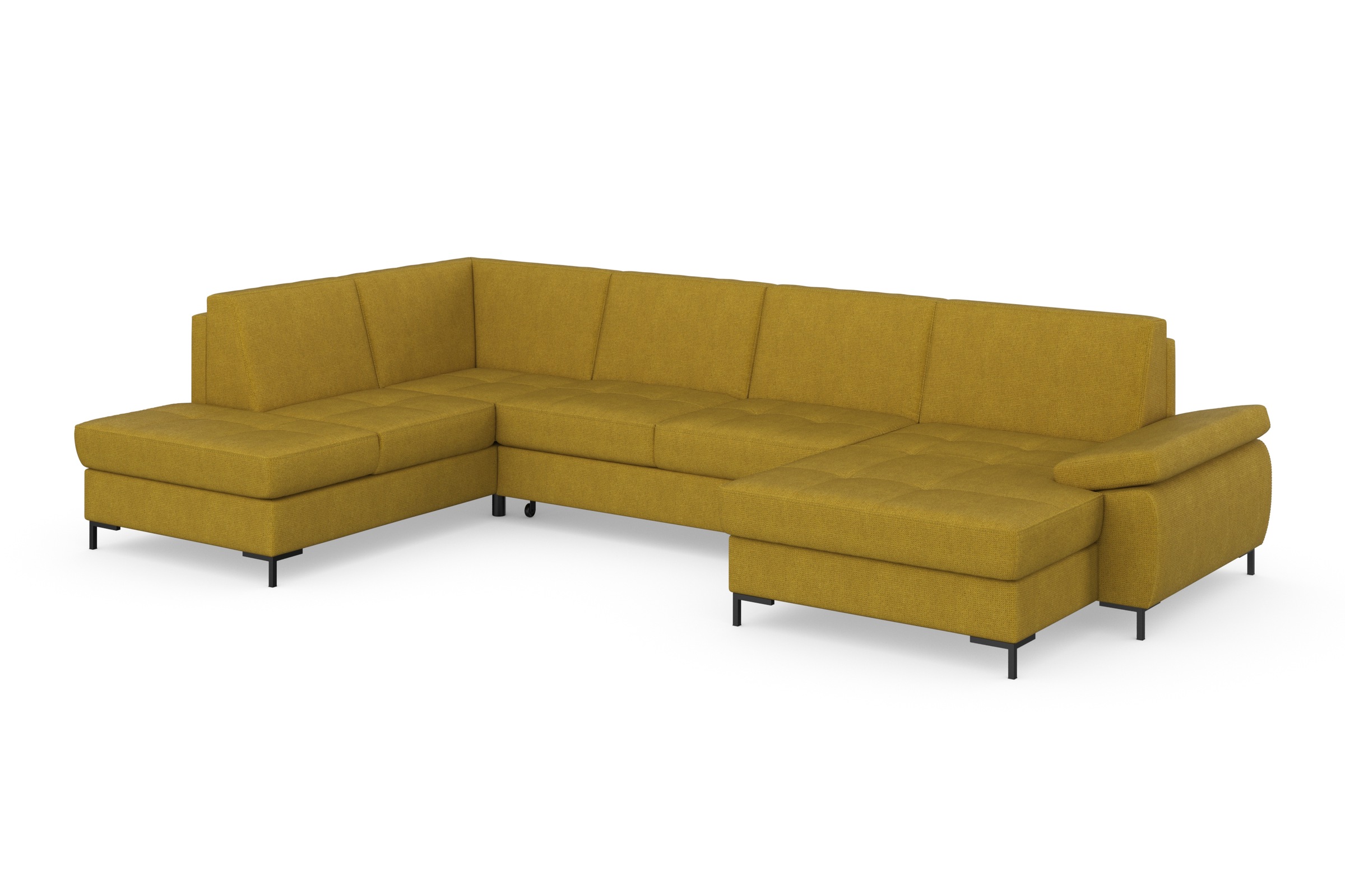 DOMO collection Wohnlandschaft »Capelo U-Form«, mit Armteilverstellung, wahlweise mit Bettfunktion, Federkern