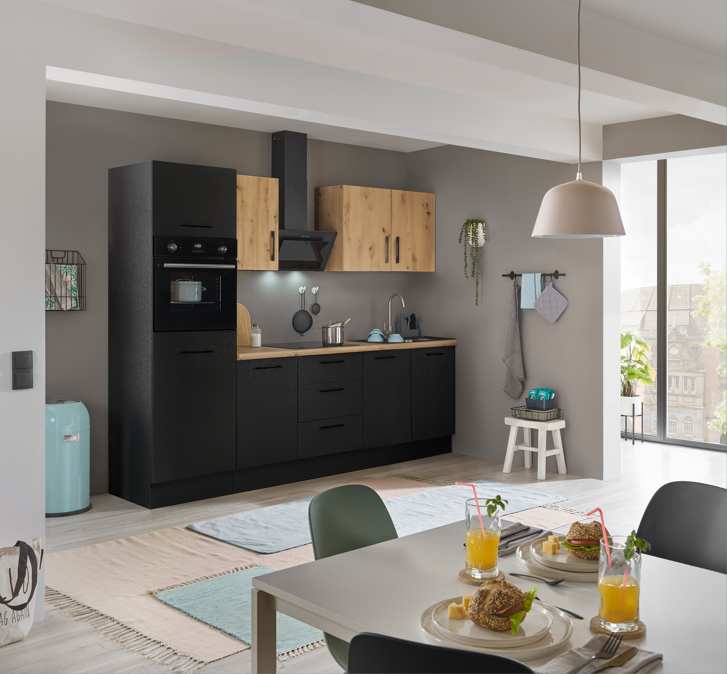 BASIC by Balculina Küchenzeile »Turin«, Breite 270 cm, wahlweise mit E-Geräten