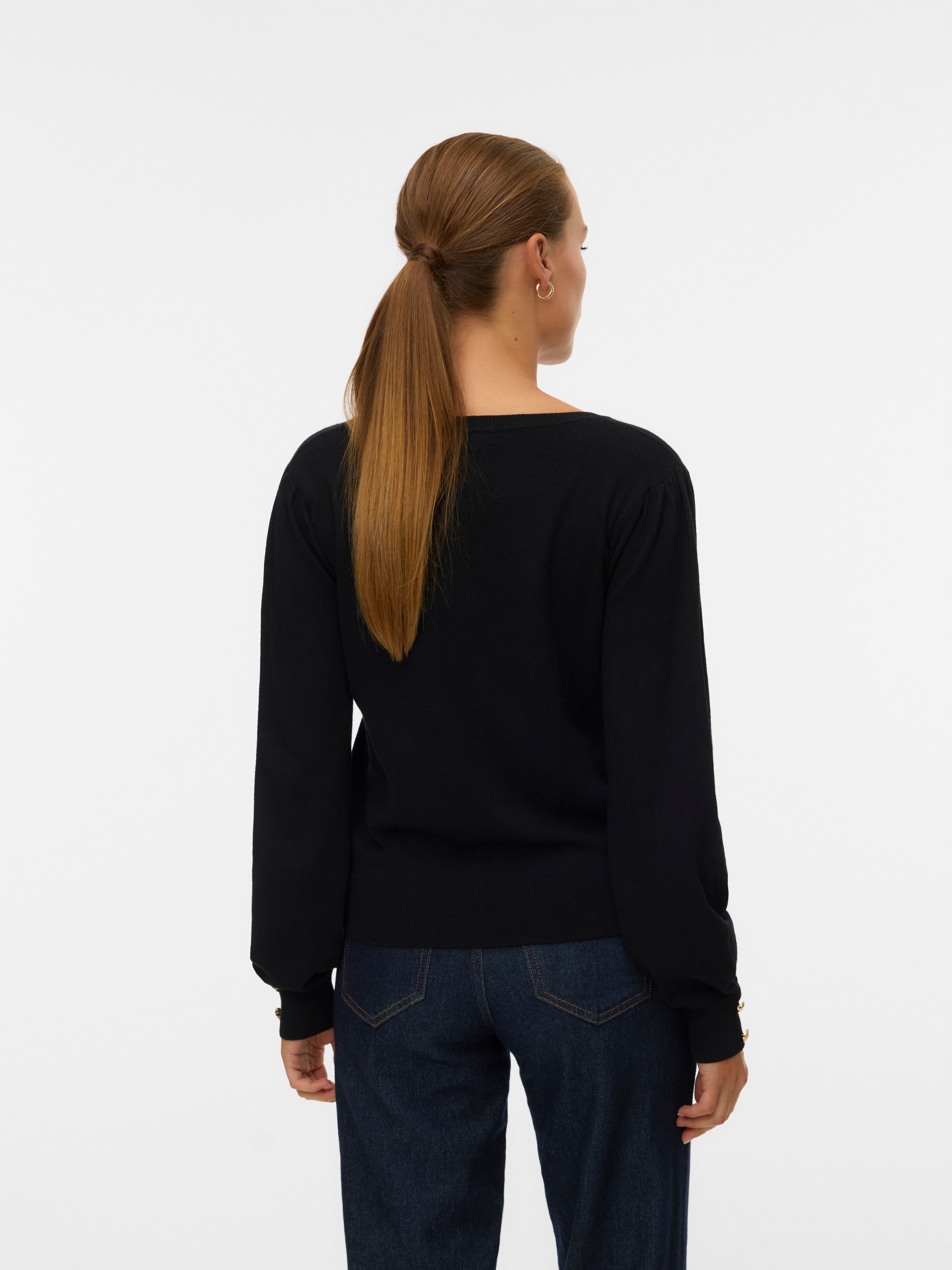 Vero Moda V-Ausschnitt-Pullover "VMHOLLYKARIS LS V-NECK PULLOVER GA BOO" günstig online kaufen