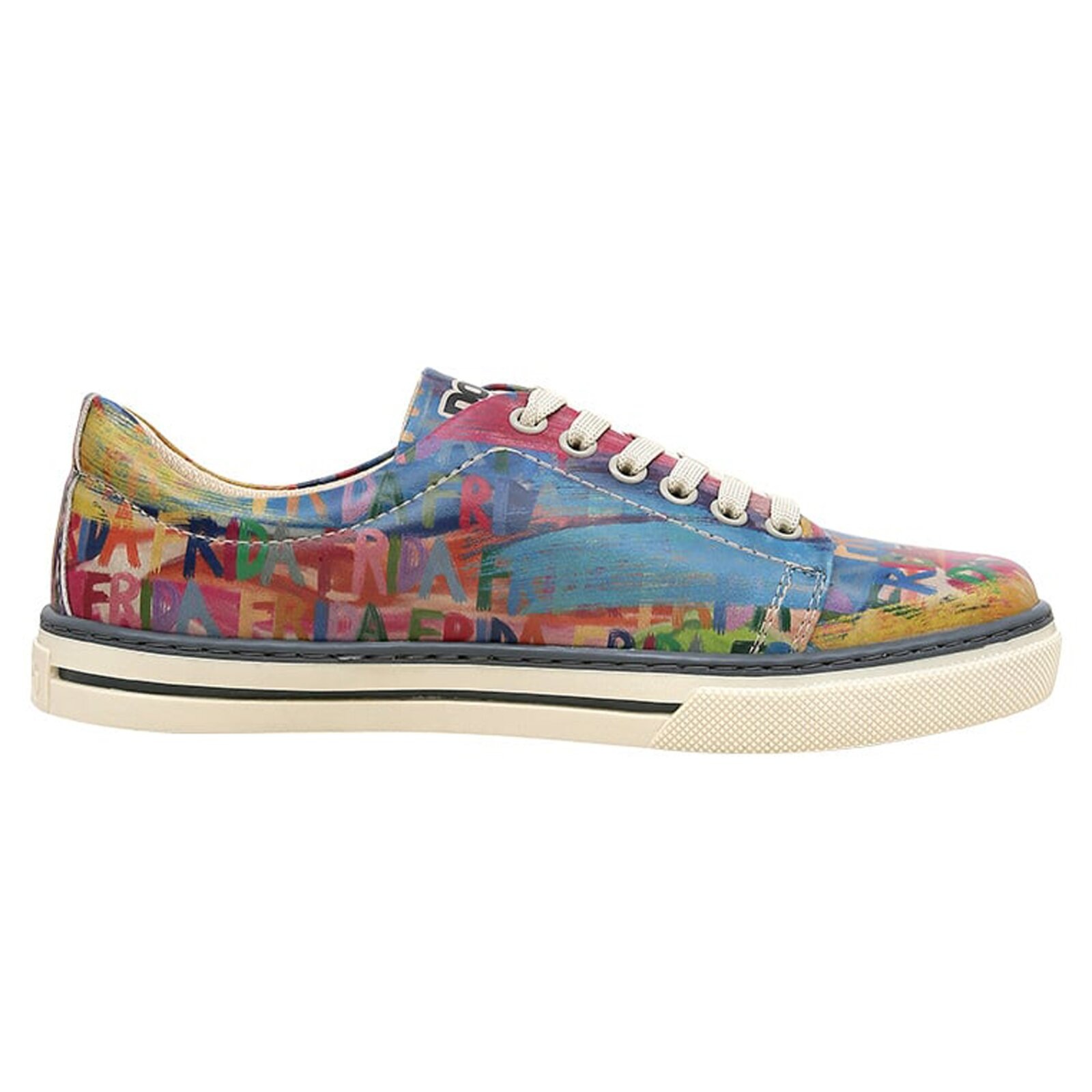 Thumbnail - DOGO Sneaker "Classic Schnürsneaker Frida-Kahlo-In-Letters Damen Sneaker" Handgefertigt