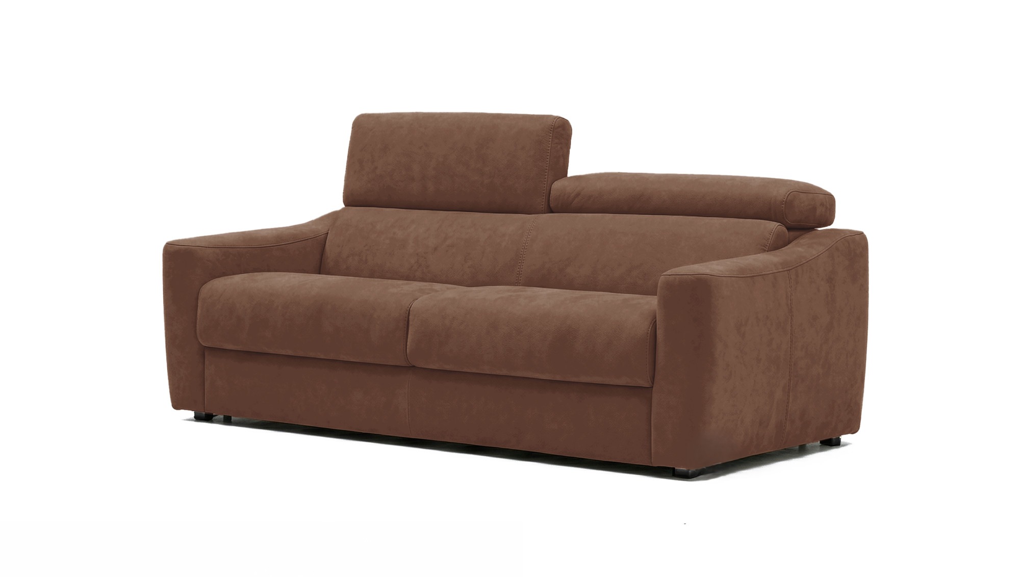 Egoitaliano Schlafsofa "STRIKE, Made in Italy-Designsofa mit Dauerschlaffunktion,Breite 195 cm" Bettsofa, Luxus-Microfaser Lederoptik mit verstellbaren Kopfstützen