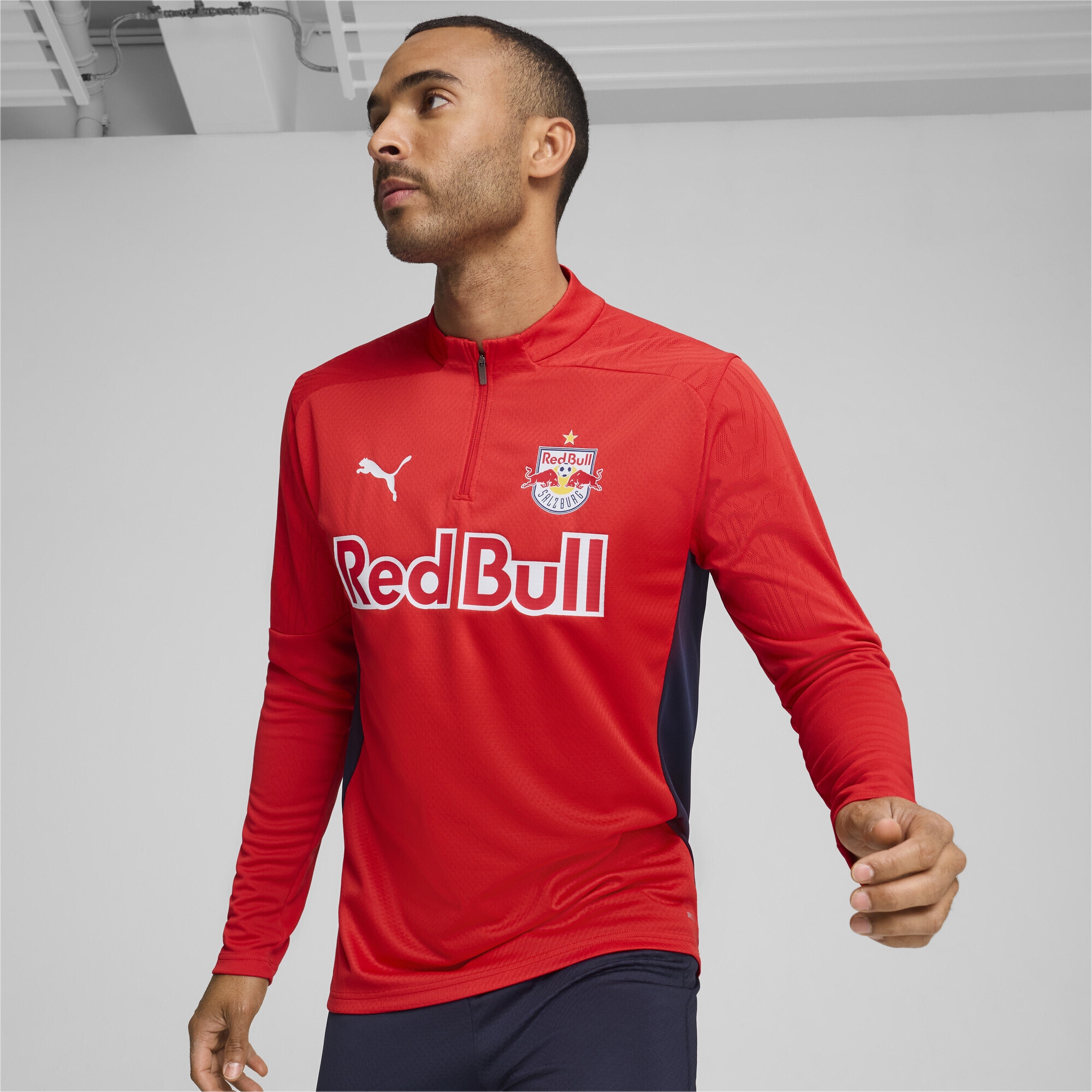 PUMA T-Shirt »FC Red Bull Salzburg Trainingsoberteil mit viertellangem«