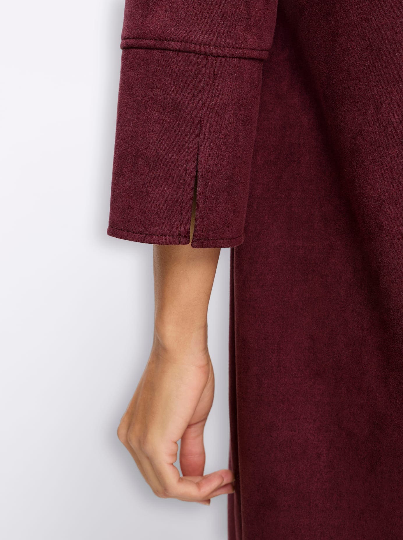 heine Lederkleid »Velourslederimitat-Kleid« Nahttasche
