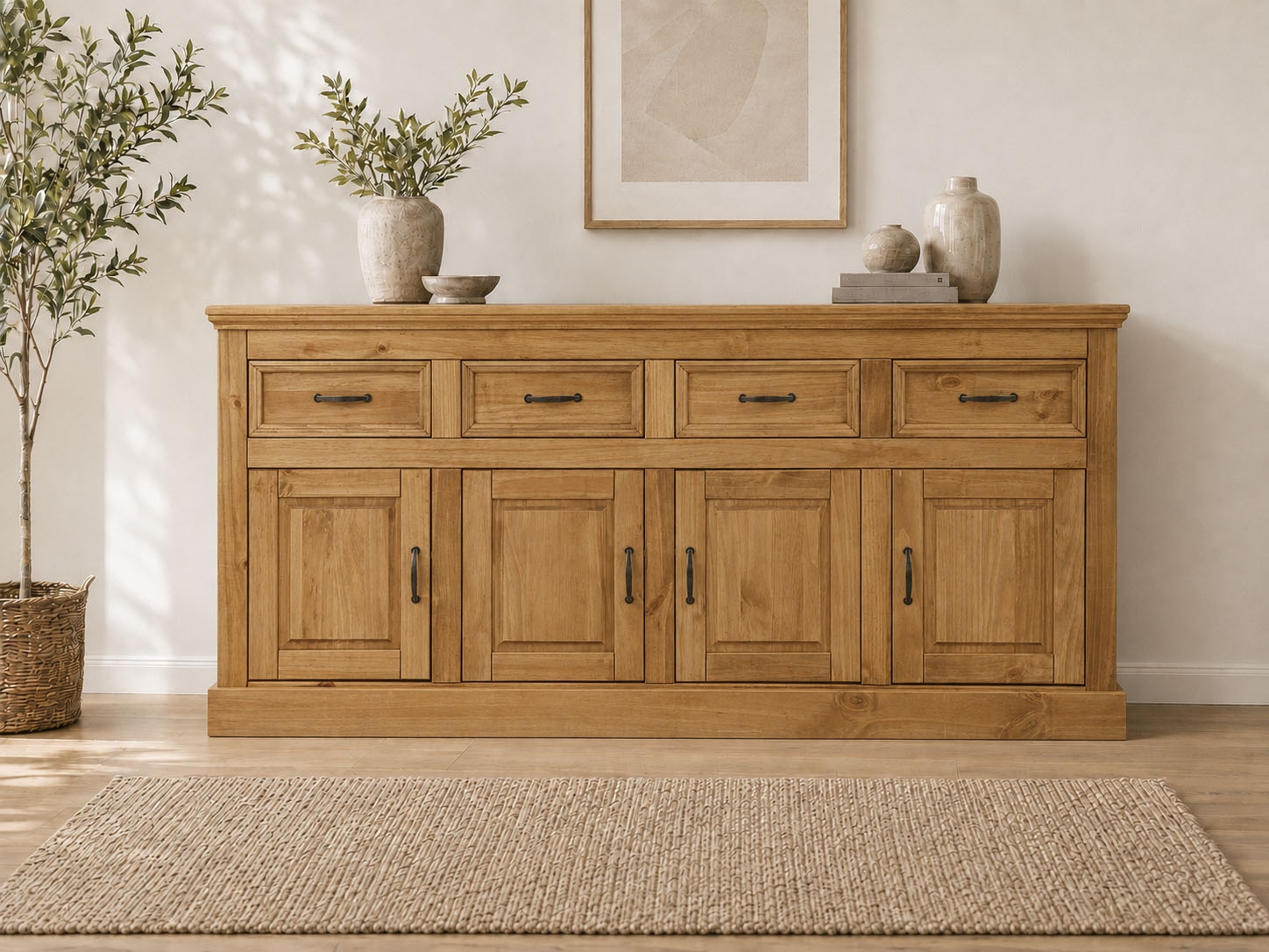 OTTO home Sideboard "Selma" Kommode mit 4 Türen und 4 Schubkästen