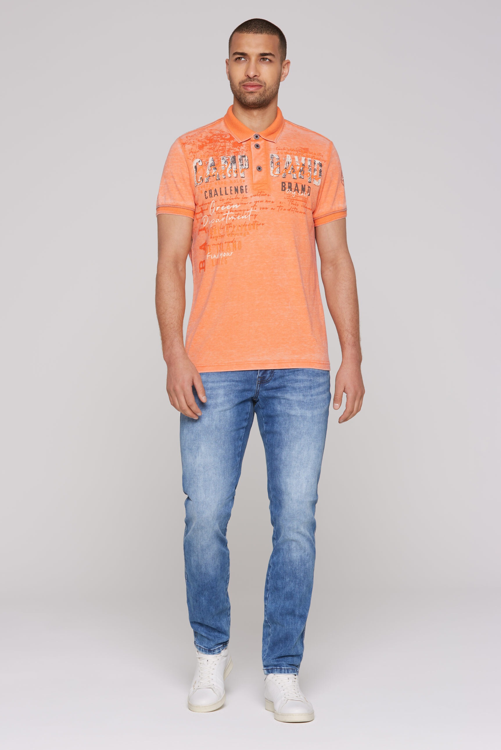 CAMP DAVID Poloshirt, aus Baumwolle