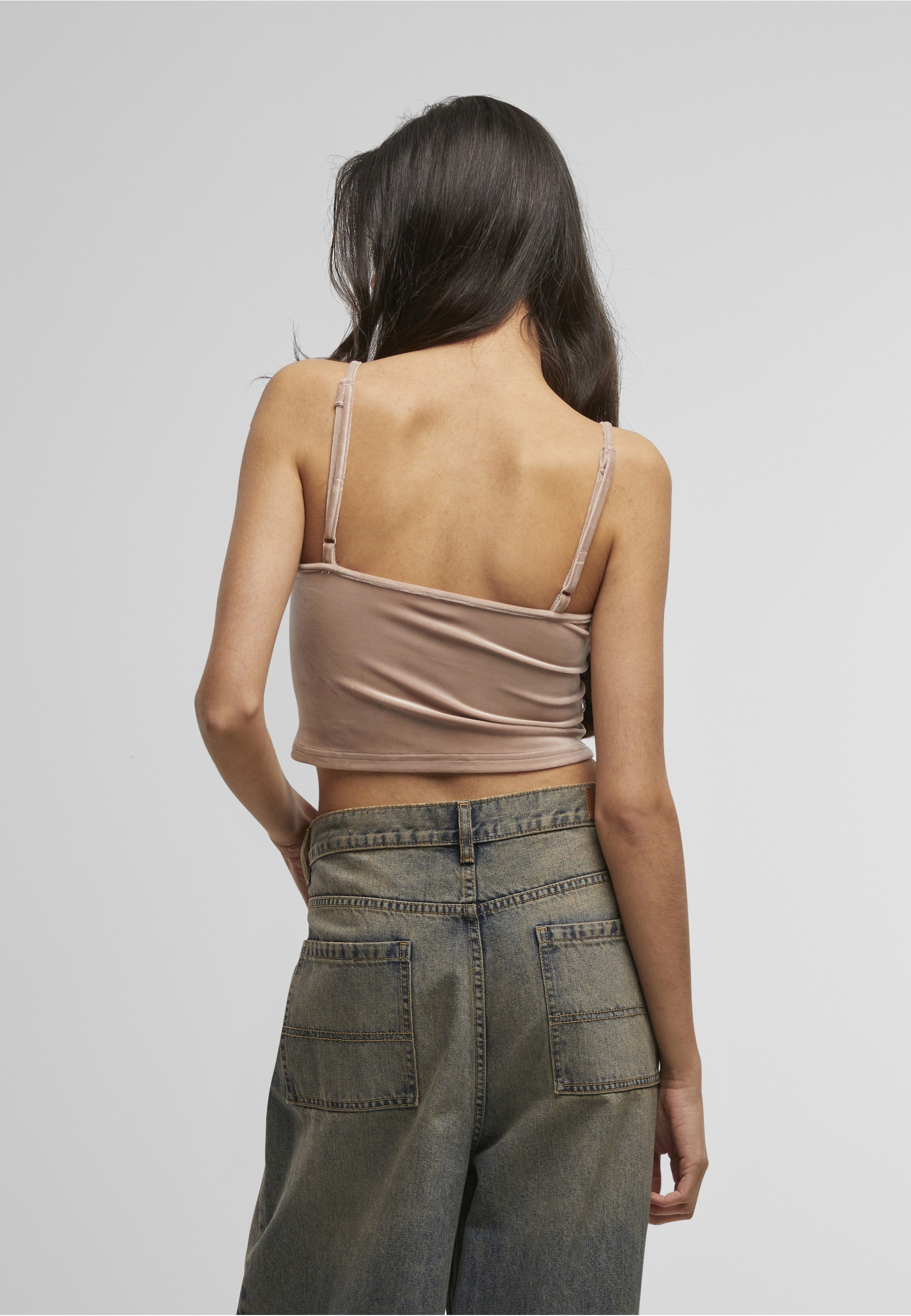 URBAN CLASSICS Tanktop »Urban Classics Ladies Short Velvet Top«