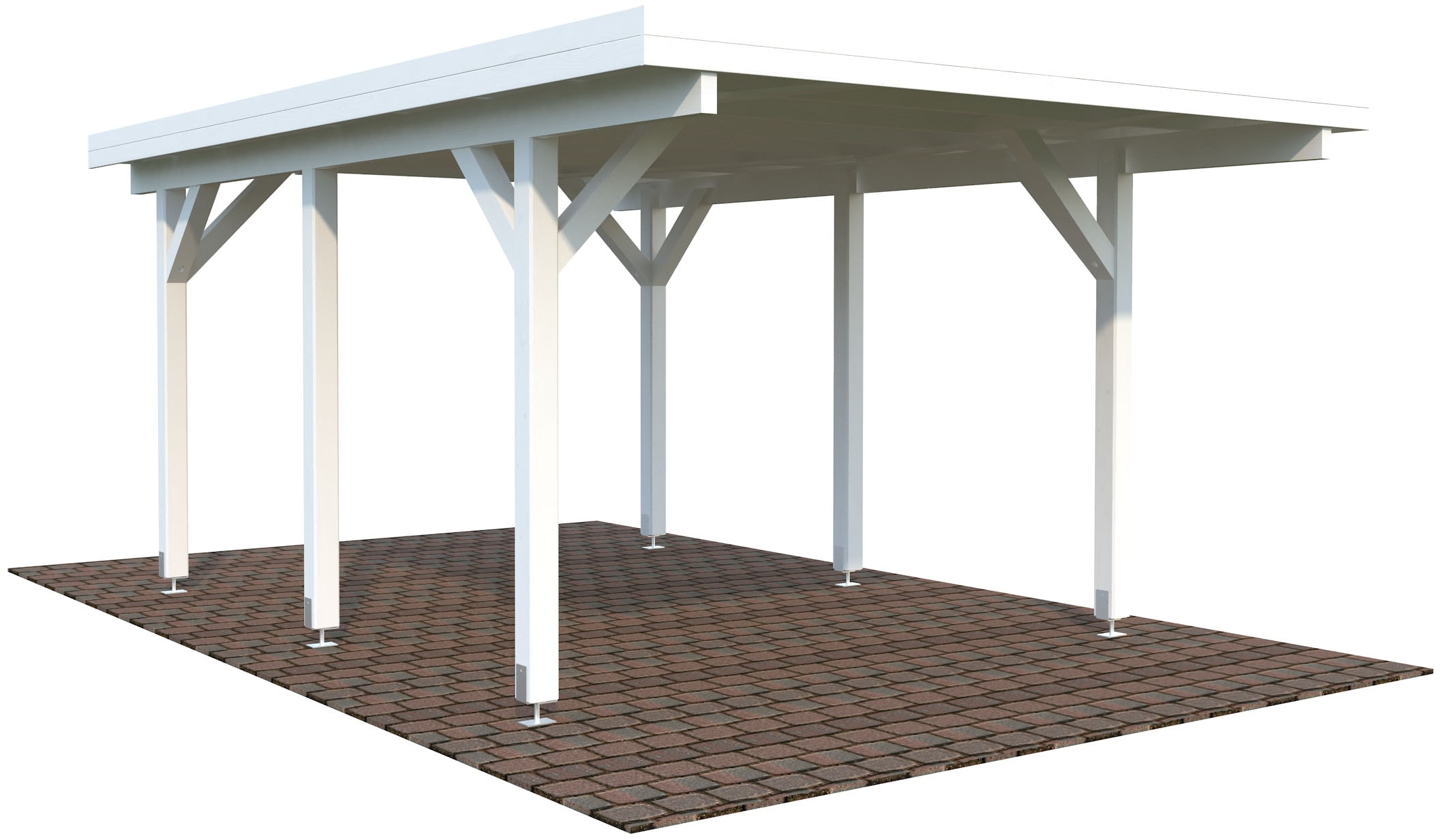 Palmako Einzelcarport "Karl" Massivholz 291 cm weiß/weiß