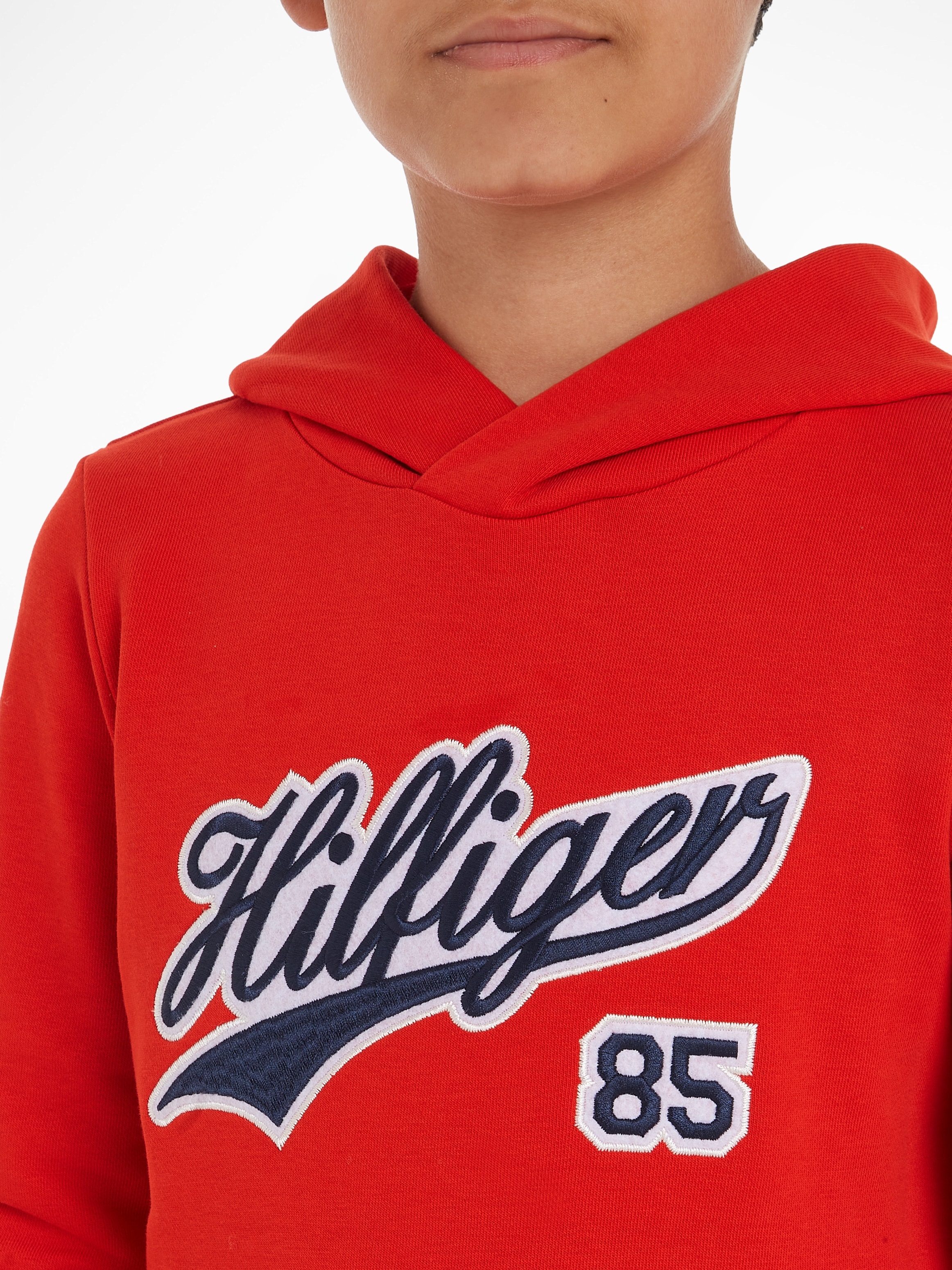Tommy Hilfiger Kapuzensweatshirt »HILFIGER SCRIPT HOODIE«, großer für mit ▷ BAUR Logostickerei 