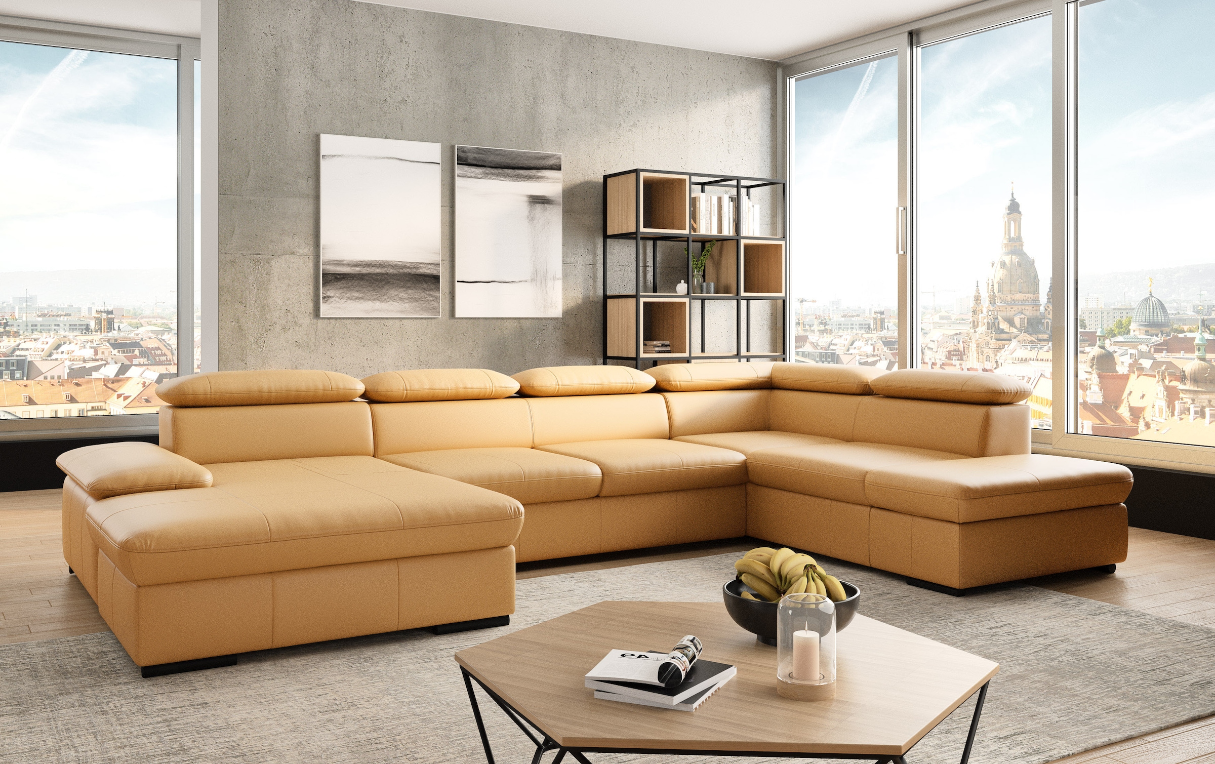 sit&more Wohnlandschaft »Alcudia U-Form«, wahlweise mit Bettfunktion