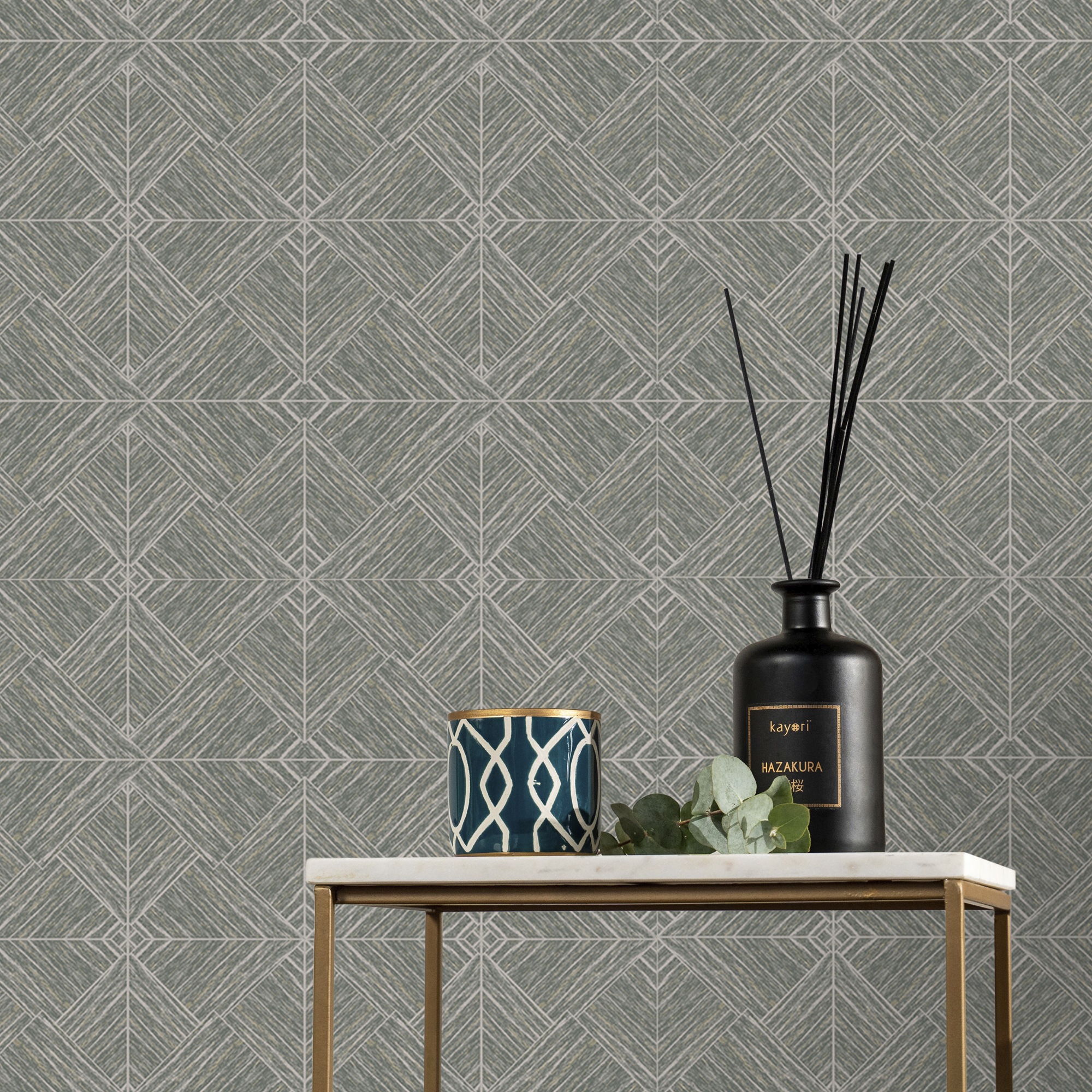 kayori Vliestapete »Kyushu« kariert glatt 10mx52cm (ca. 5m2)