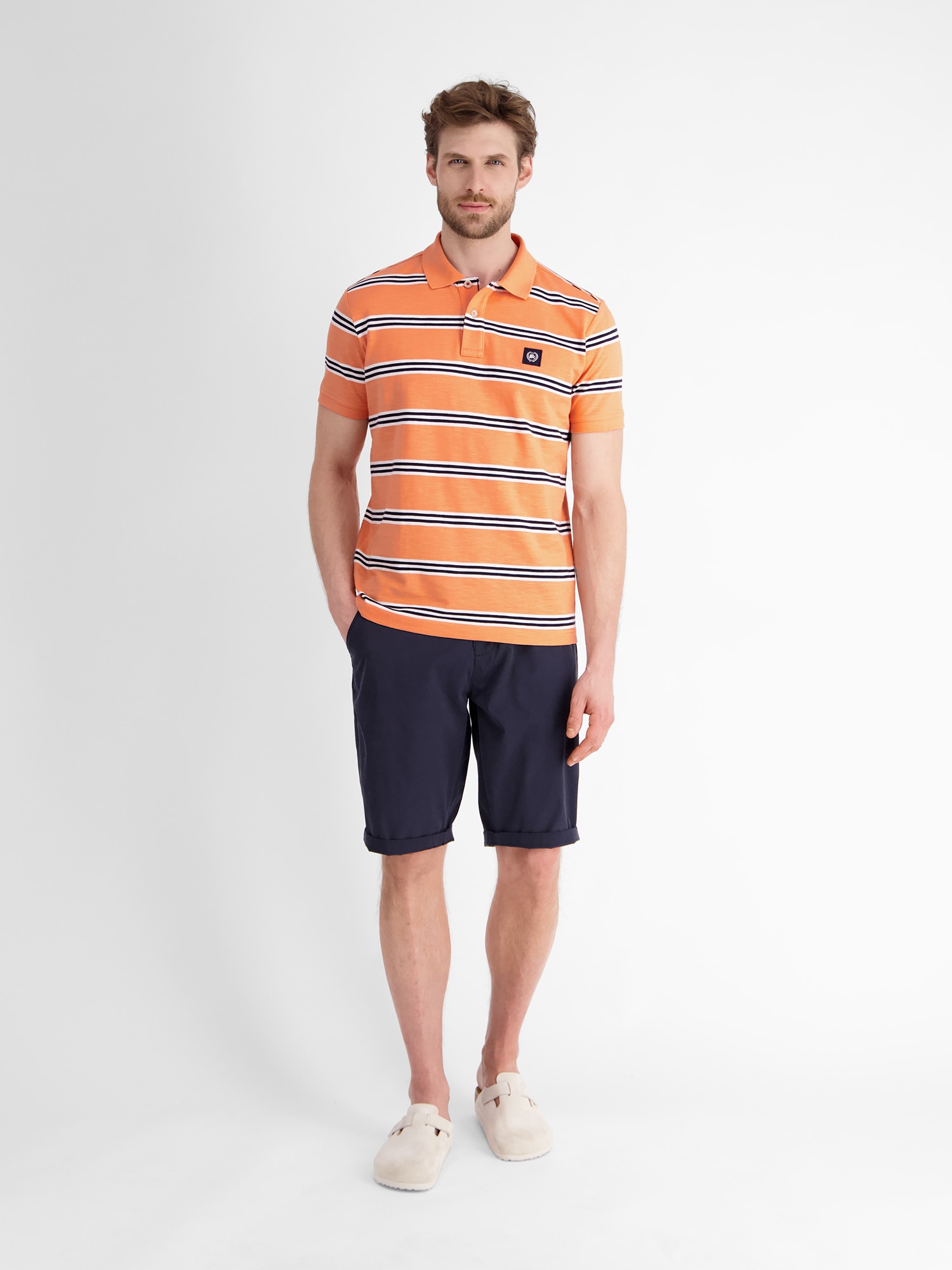 LERROS Poloshirt »LERROS Herren Poloshirt in Rugby-Optik«