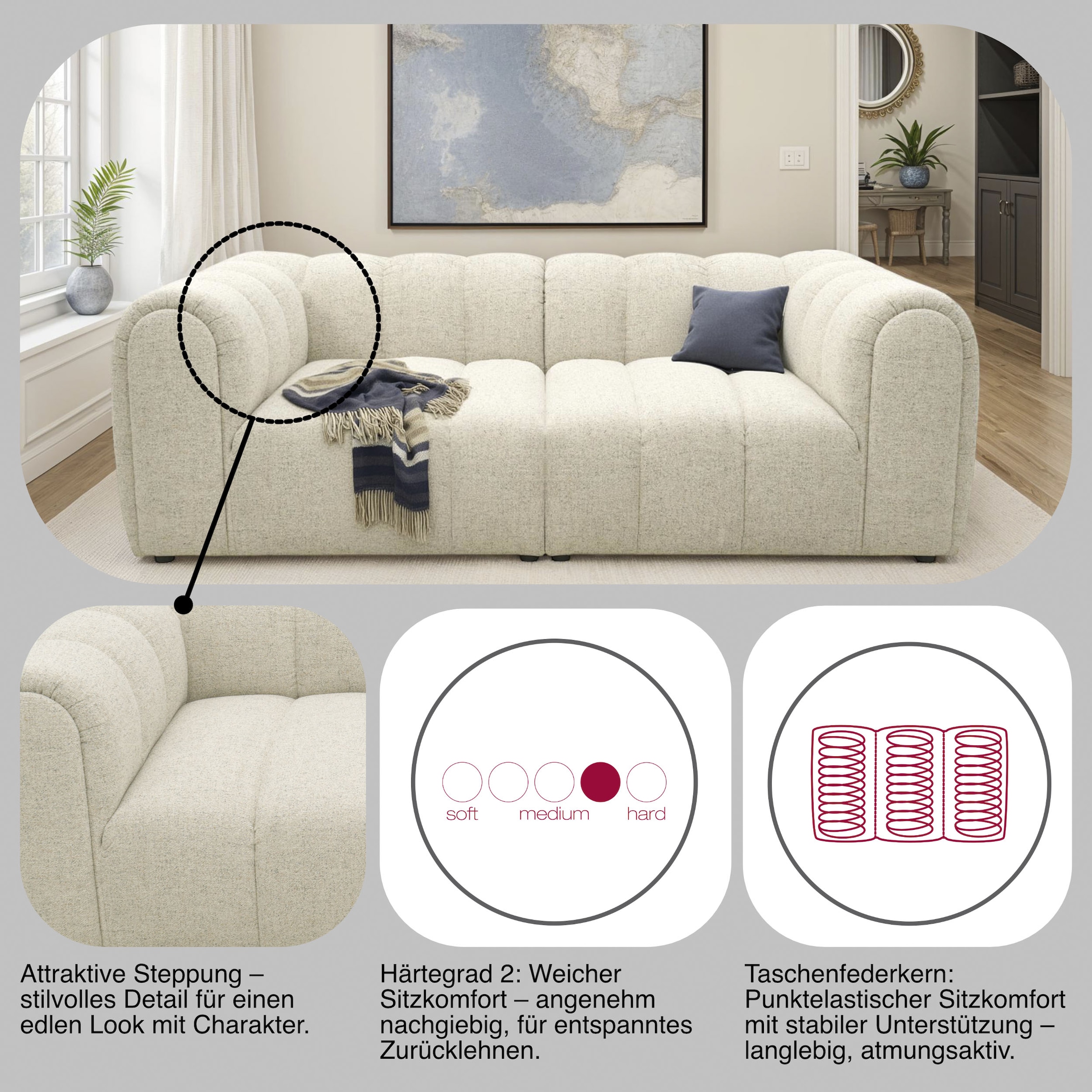 DOMO collection Big-Sofa »800 020«, (2 St.)