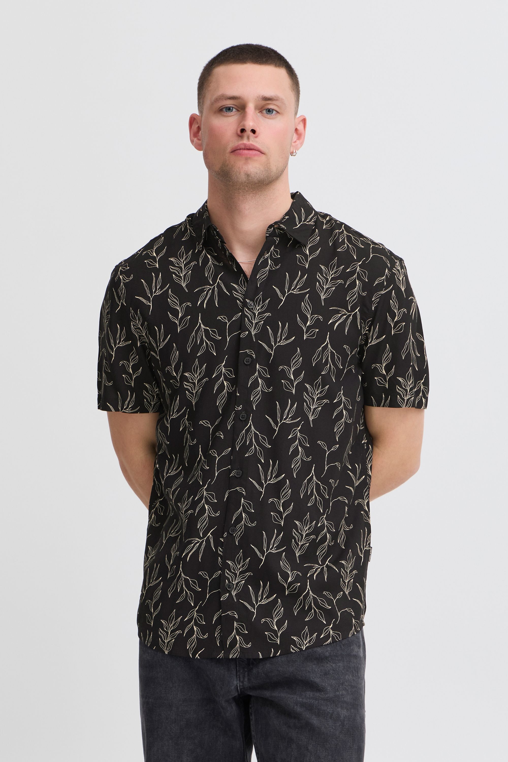 Blend Kurzarmhemd "BHACE Shirt", Lässiges Kurzarmhemd mit Print günstig online kaufen