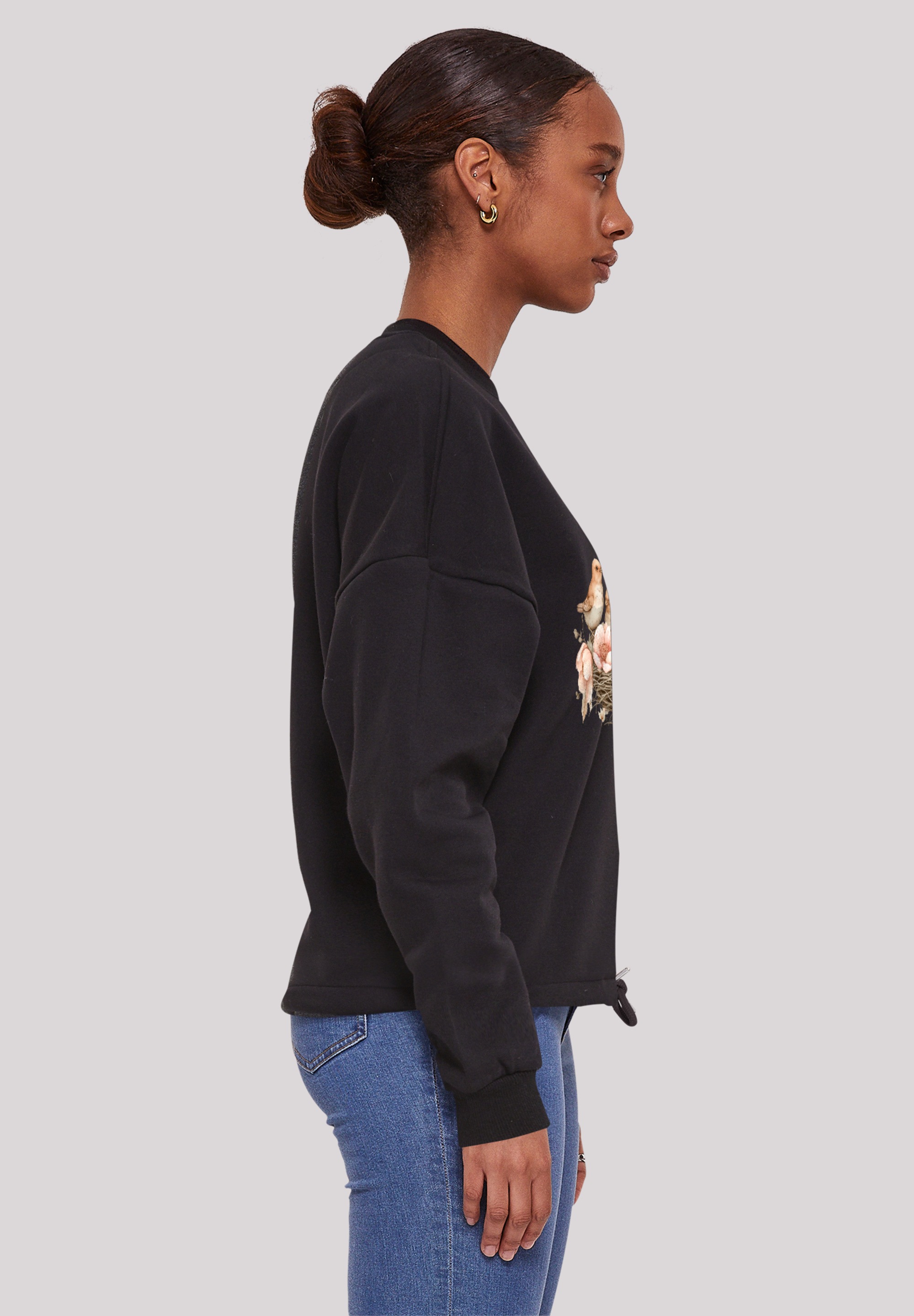 F4NT4STIC Sweatshirt »Vogelnest Blumen«, Premium Qualität
