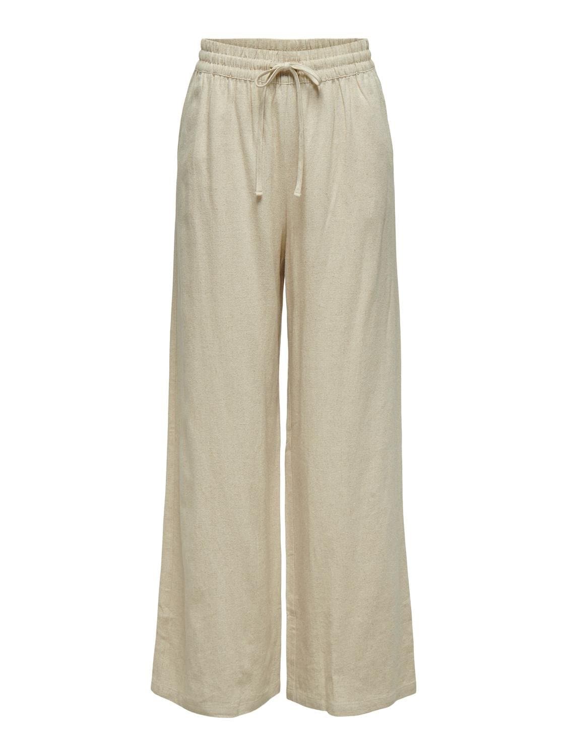 JDY Leinenhose »JDYSAY LINEN HW WIDE PANT WVN NOOS«