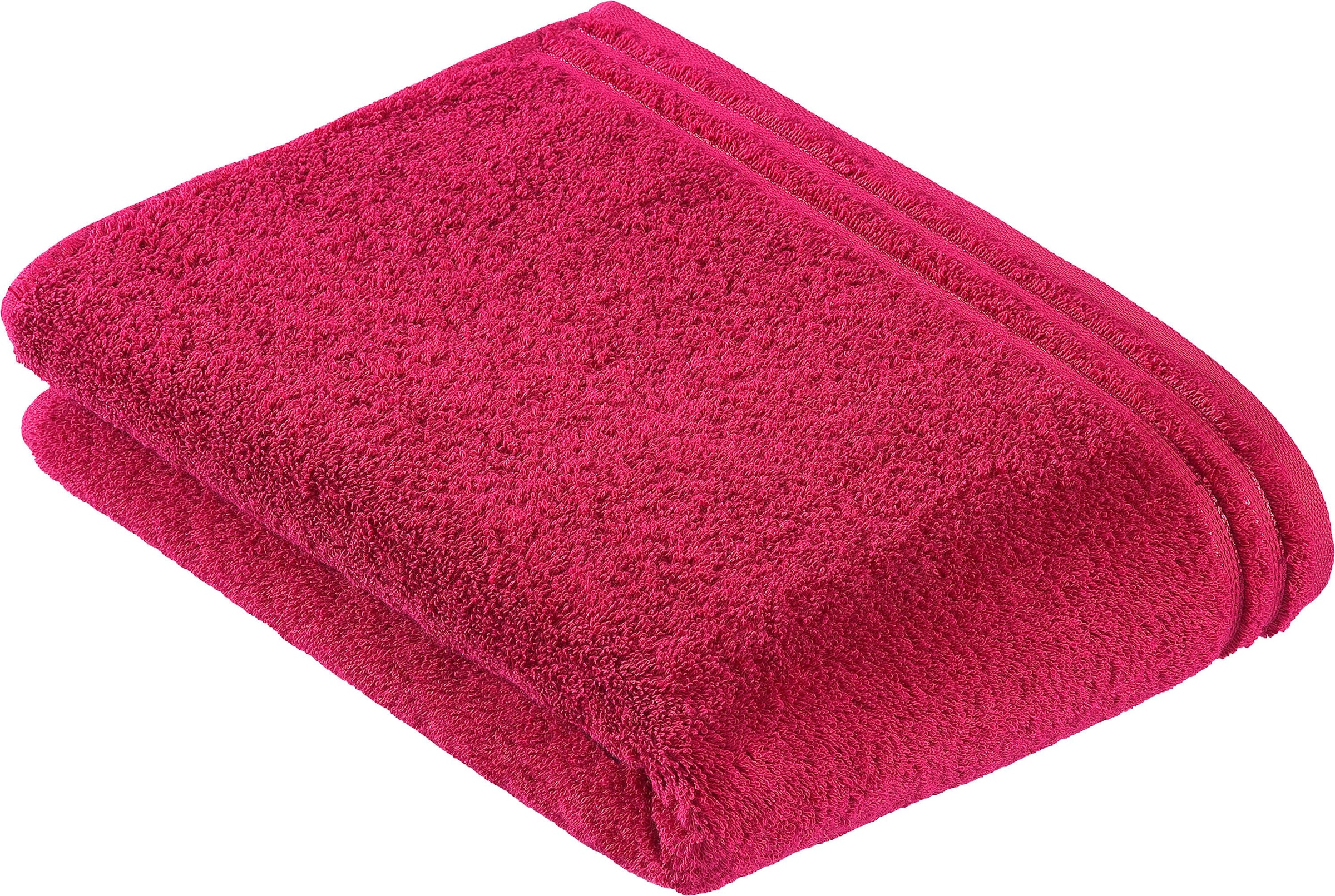 Badetuch VOSSEN, B:67cm L:140cm, lila, Walkfrottee, Obermaterial: 100% Baumwolle, Handtücher, "Calypso Feeling", mit schmaler Bordüre aus 100%